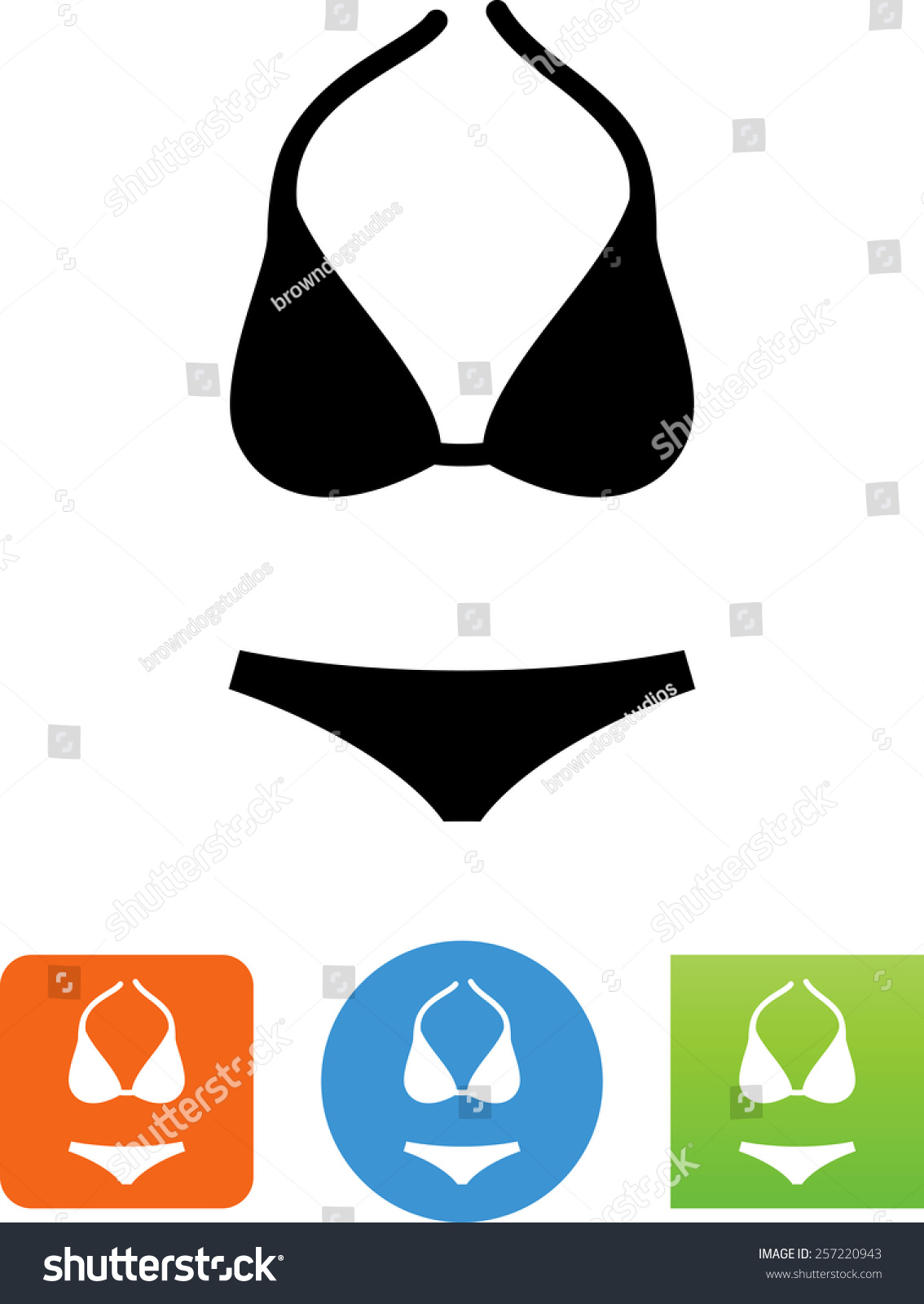 Bikini Icon Stock Vector Royalty Free