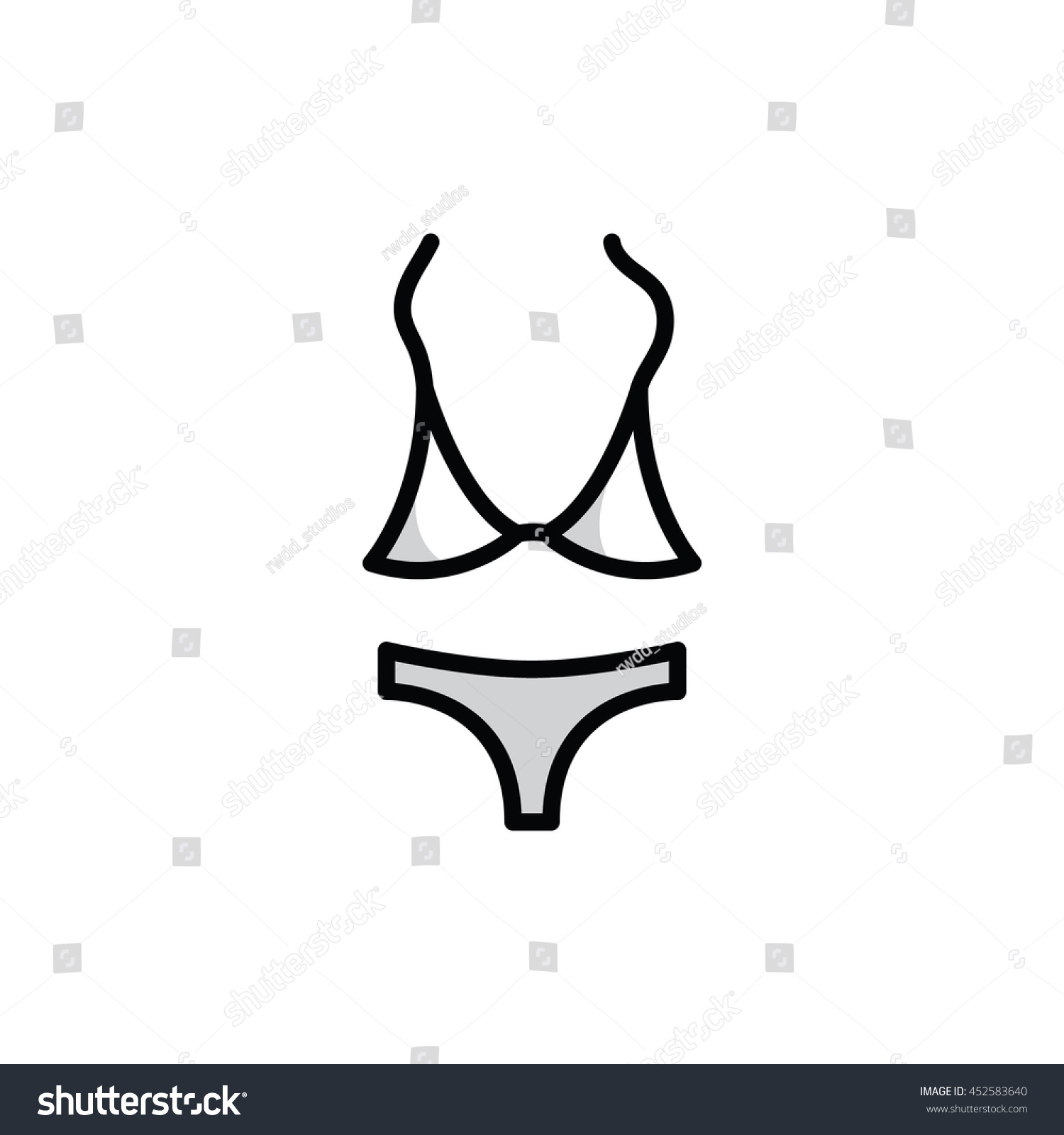 Bikini Swimsuit Icon Stock Vector Illustration Shutterstock