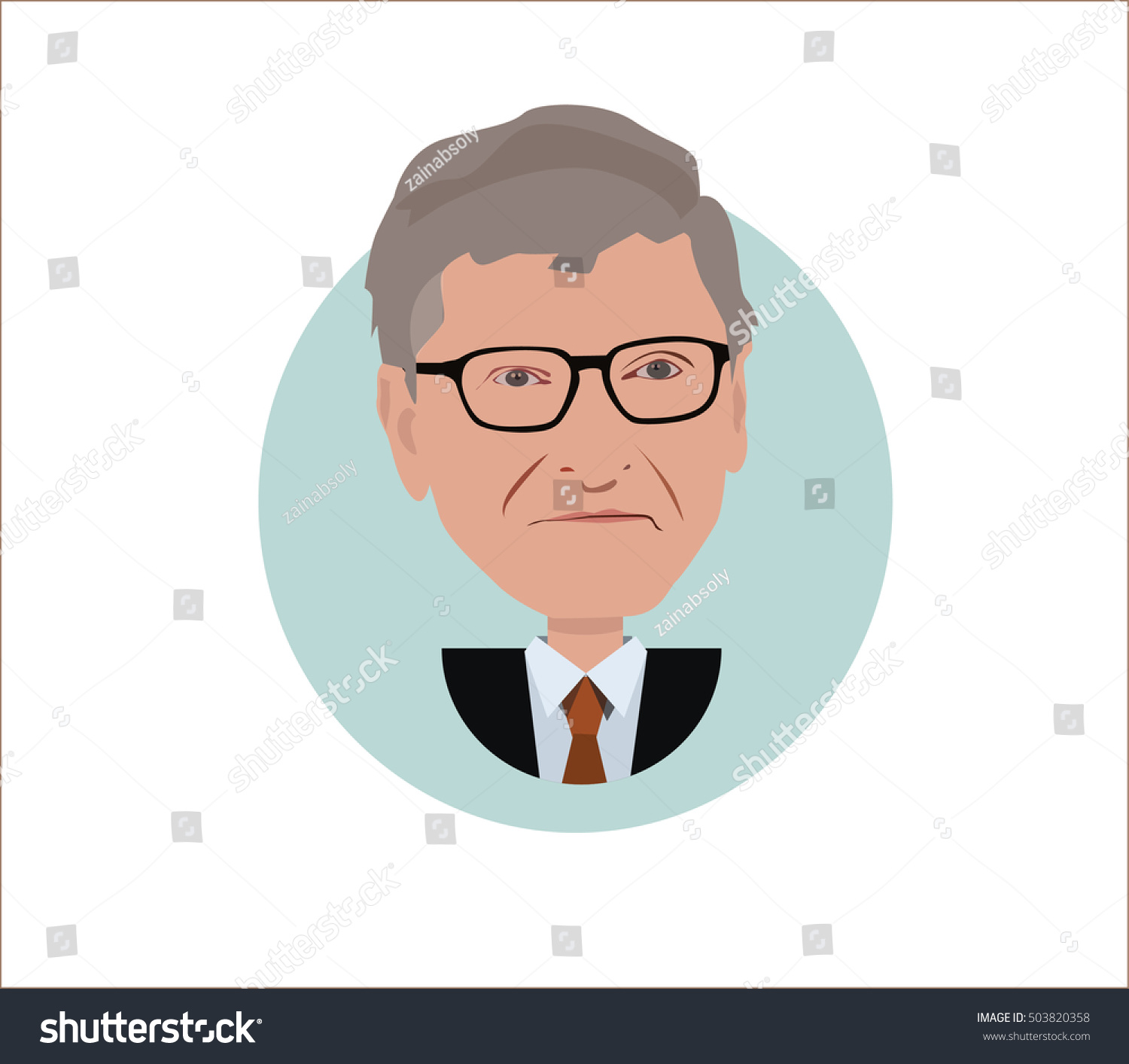 Bill Gates Vector Illustration 503820358 Shutterstock