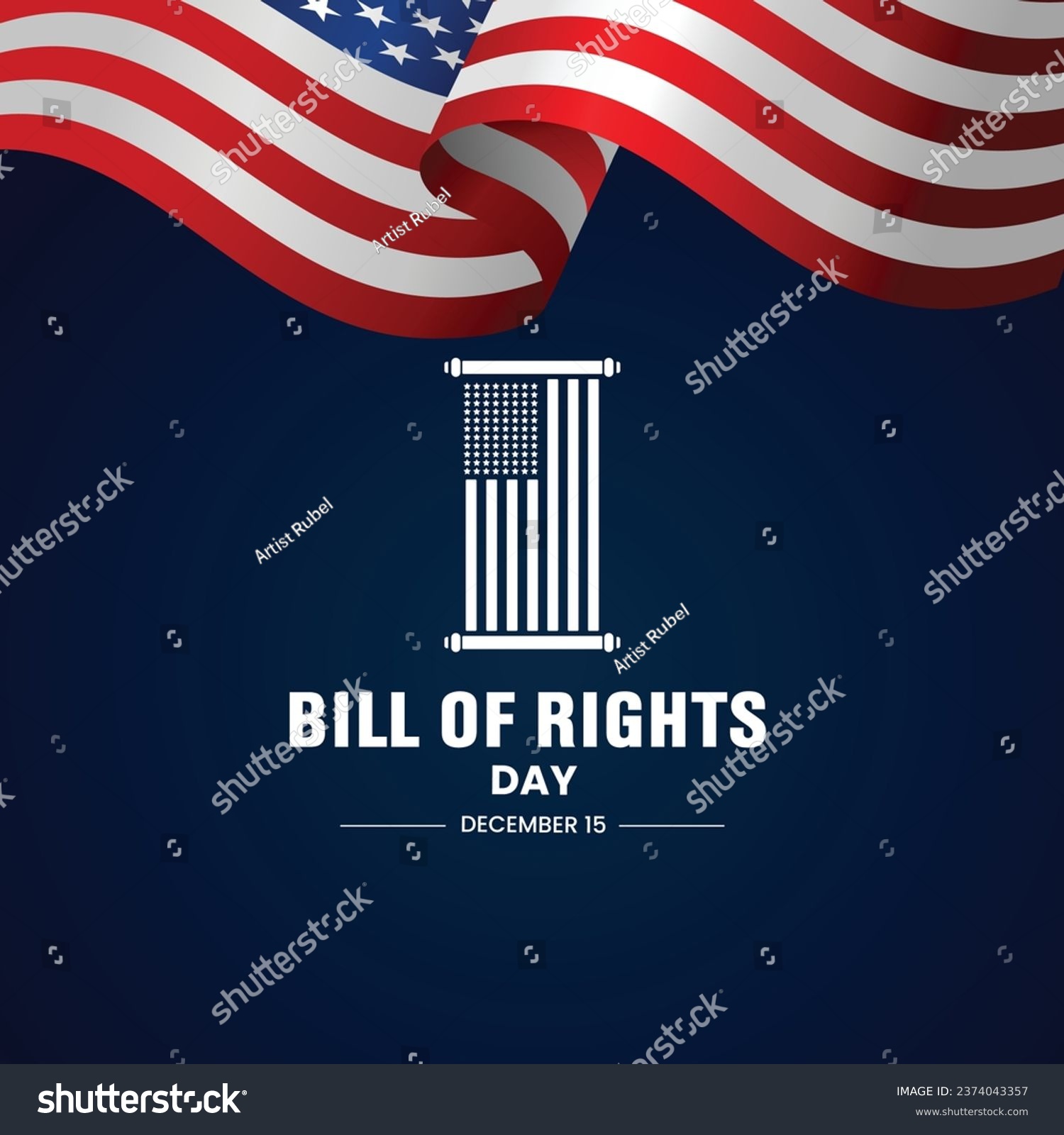 SVG of Bill of Rights Day. American Bill of Rights Day Creative Concept.  svg