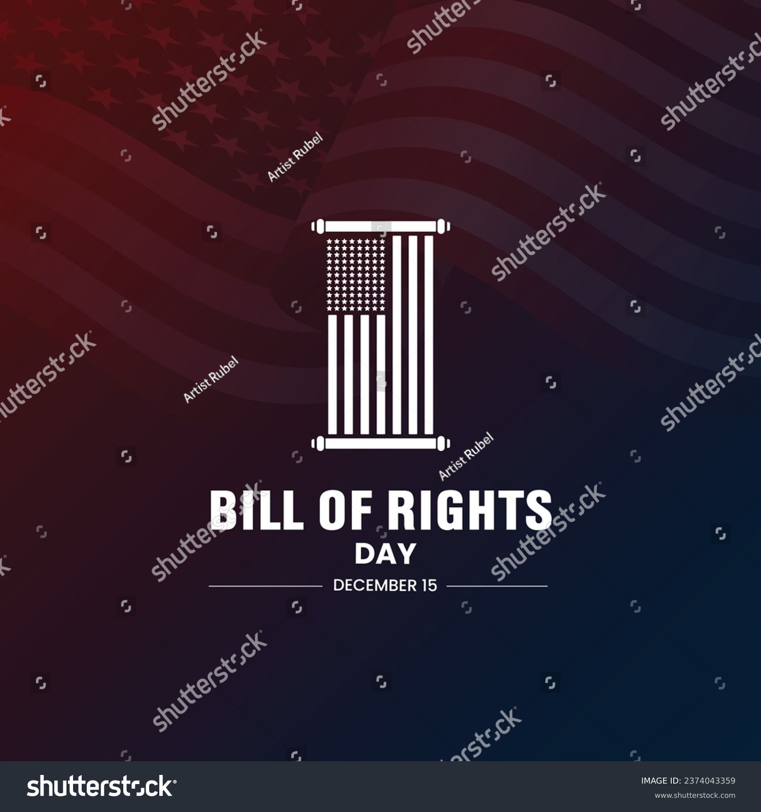 SVG of Bill of Rights Day. American Bill of Rights Day Creative Concept.  svg