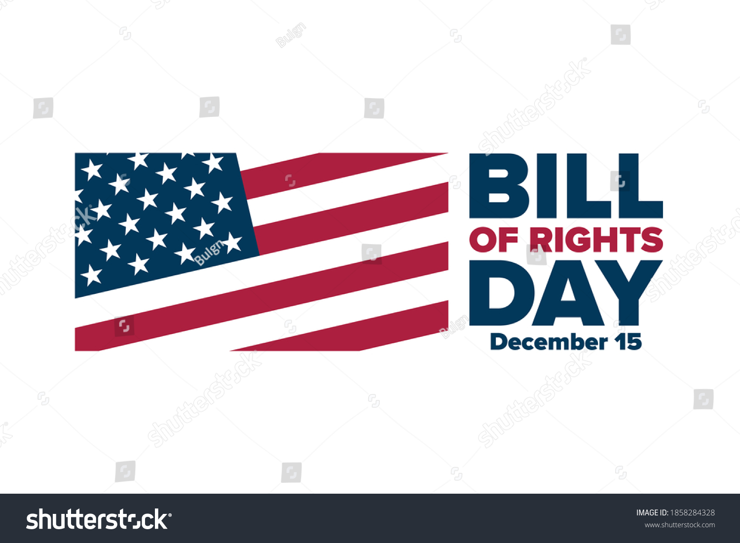 SVG of Bill of Rights Day. December 15. Holiday concept. Template for background, banner, card, poster with text inscription. Vector EPS10 illustration svg
