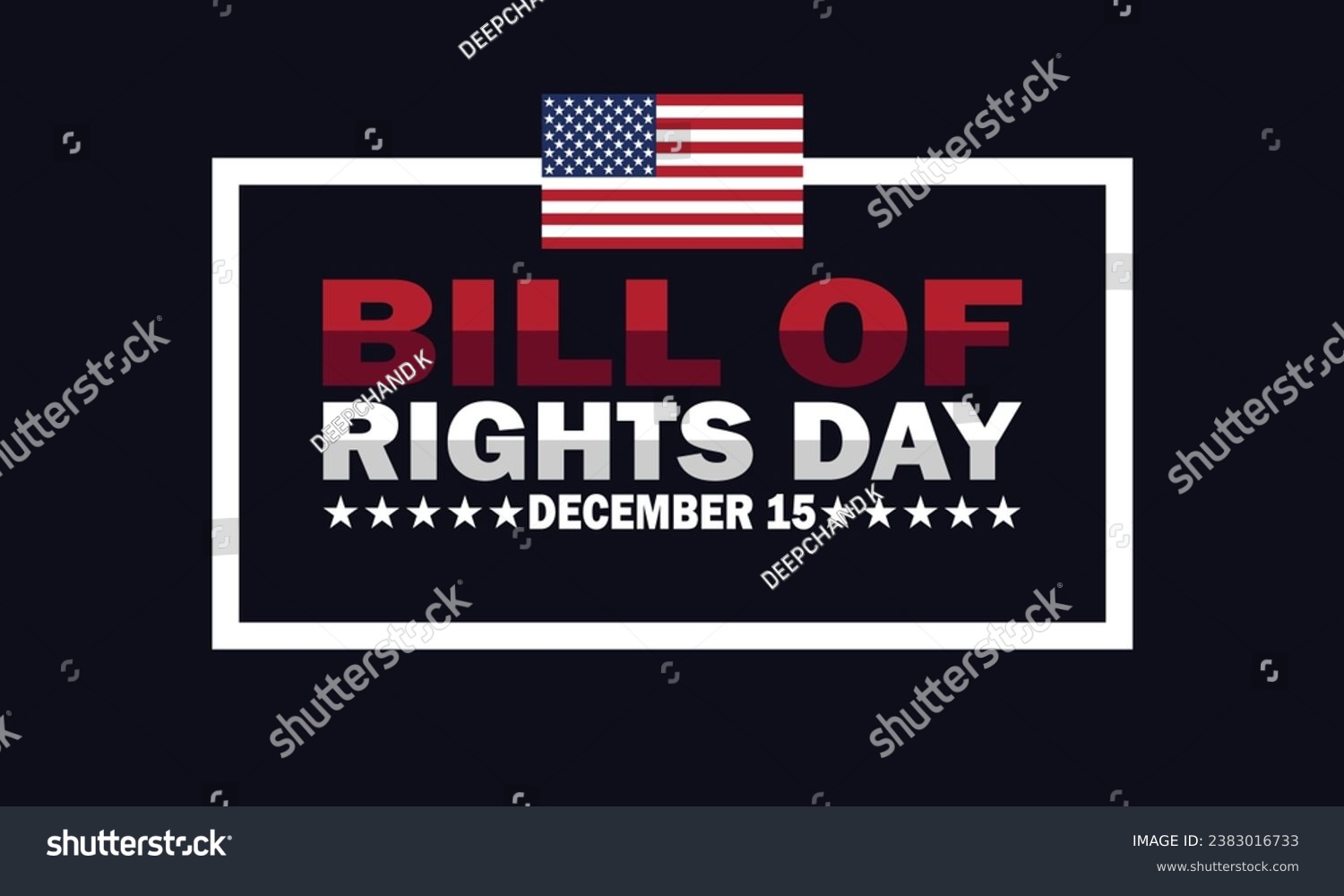 SVG of Bill Of Rights Day. Vector illustration. December 15. Suitable for greeting card, poster and banner svg