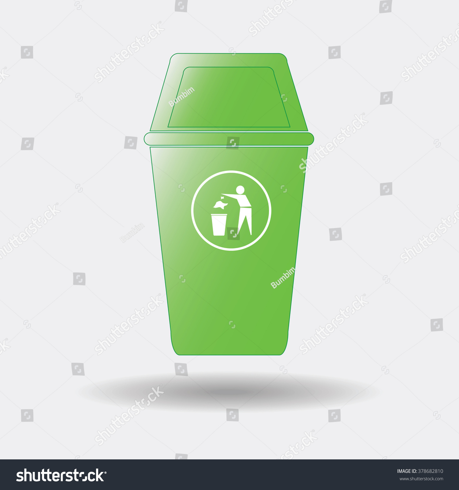 Binrecycle Icon Vector Illustration Stock Vector (Royalty Free) 378682810