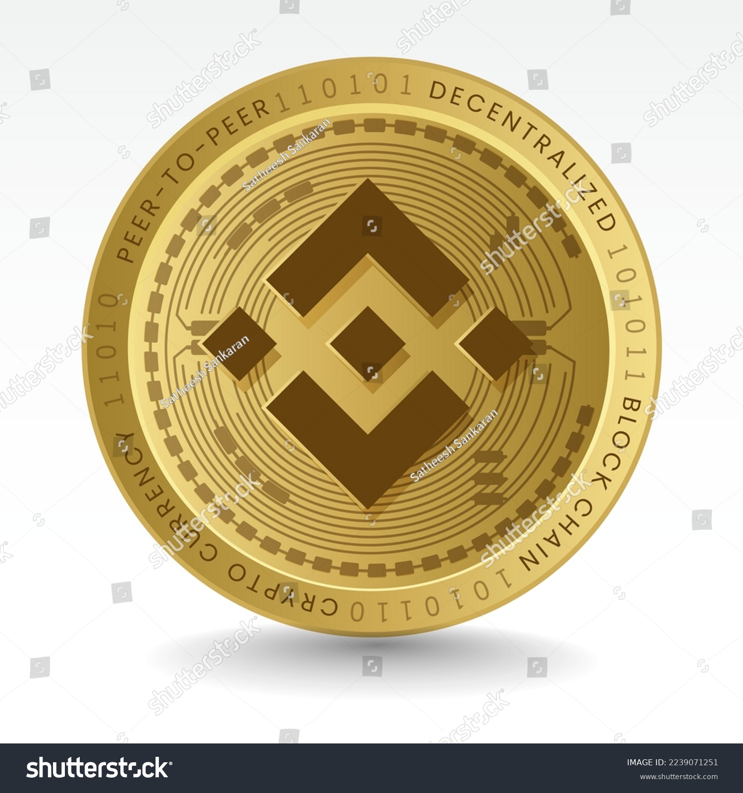 SVG of Binance BNB Crypto currency godlen coin vector Crypto currency godlen coin vector.  svg