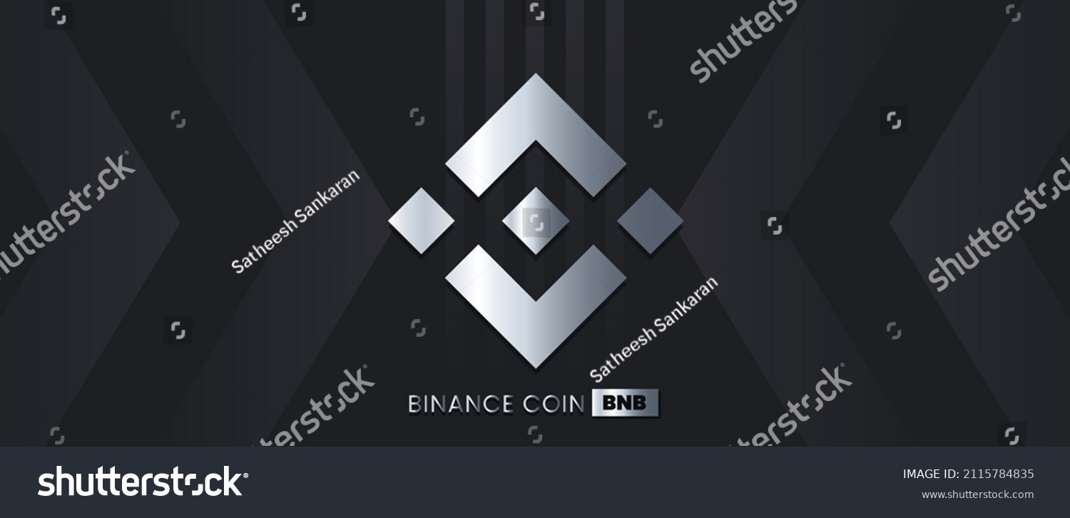 SVG of Binance Coin BNB Cryptocurrency symbol vector illustration. Block chain based technology background with crypto logo design.  svg
