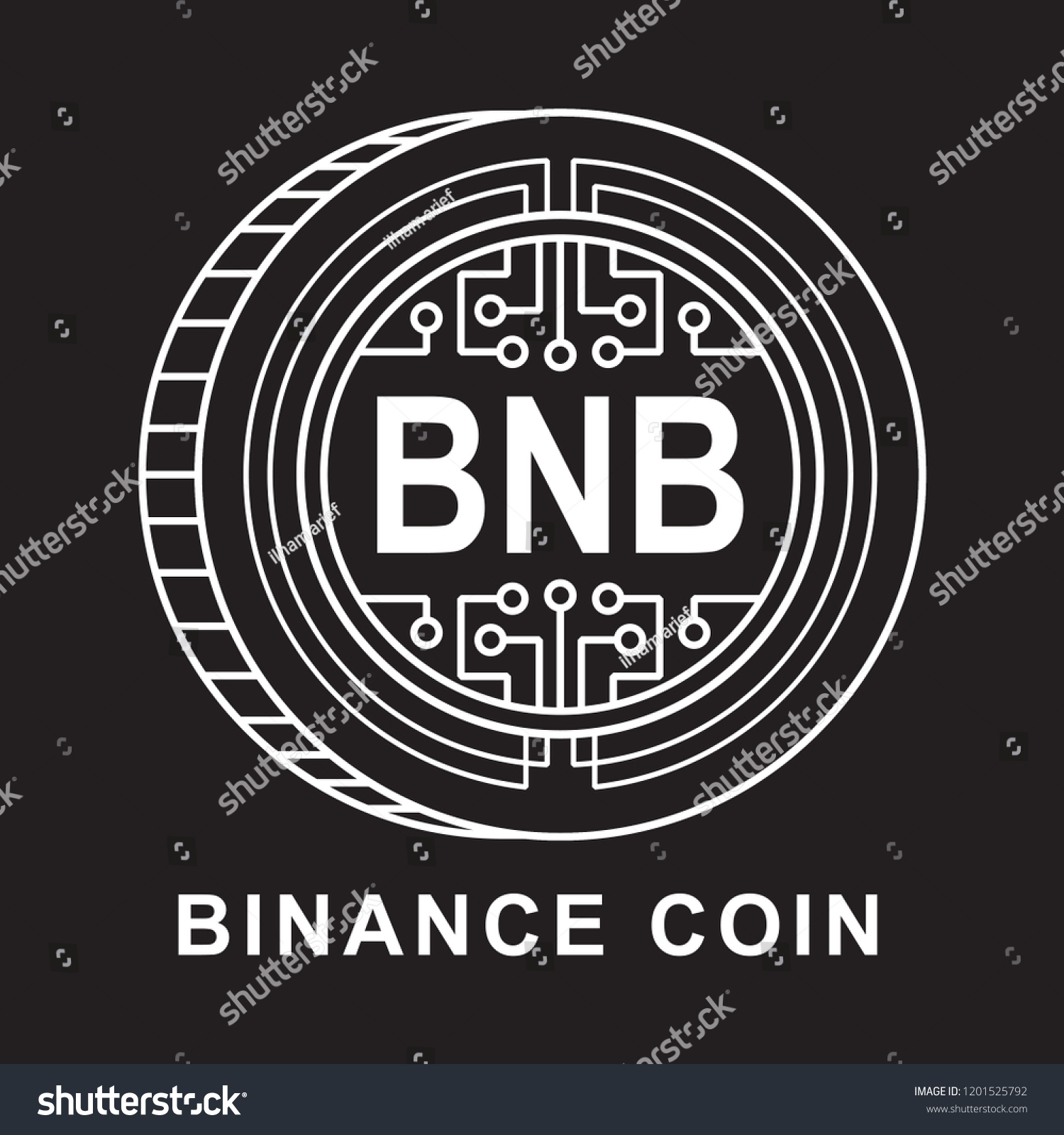 SVG of binance coin Cryptocurrency  icon with black background svg