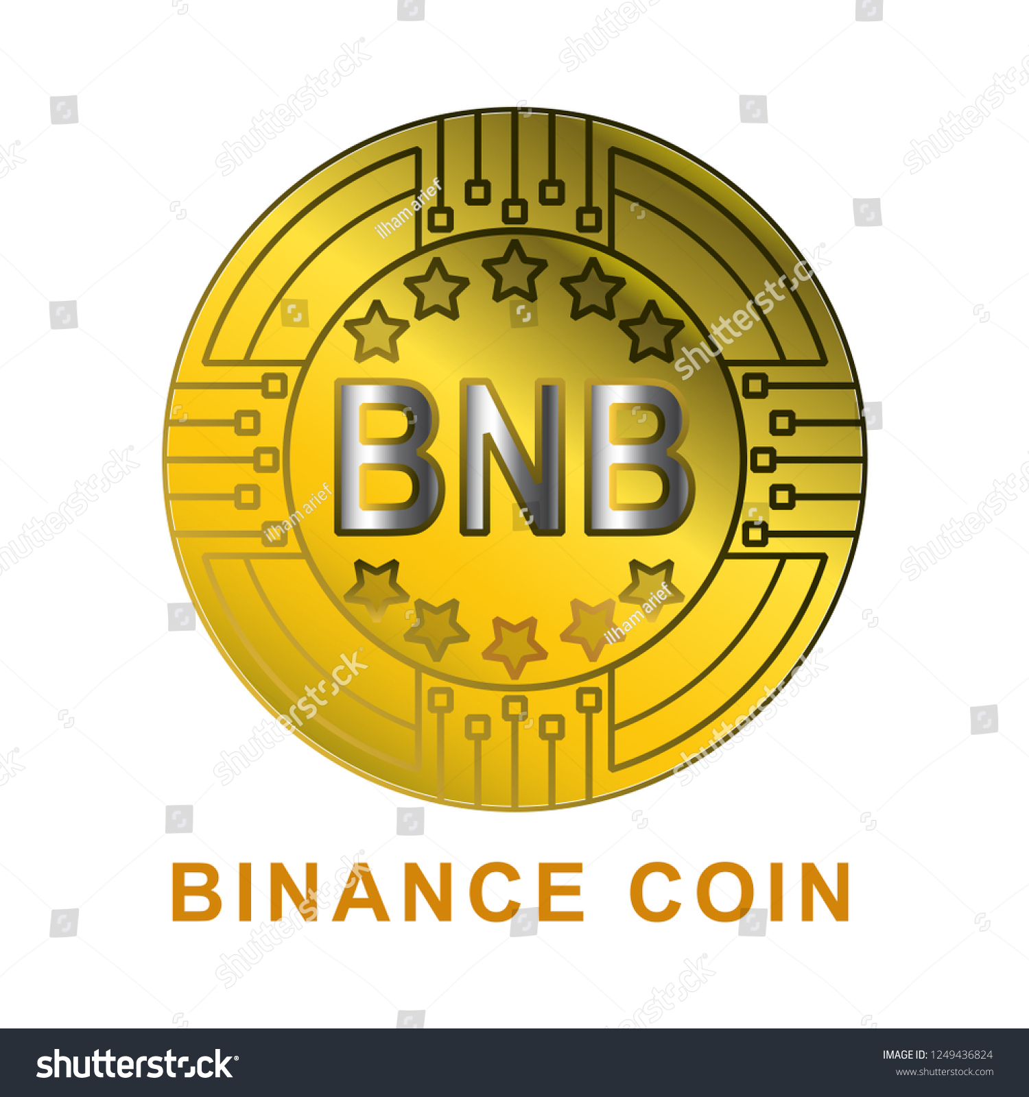 SVG of binance coin with gold color svg