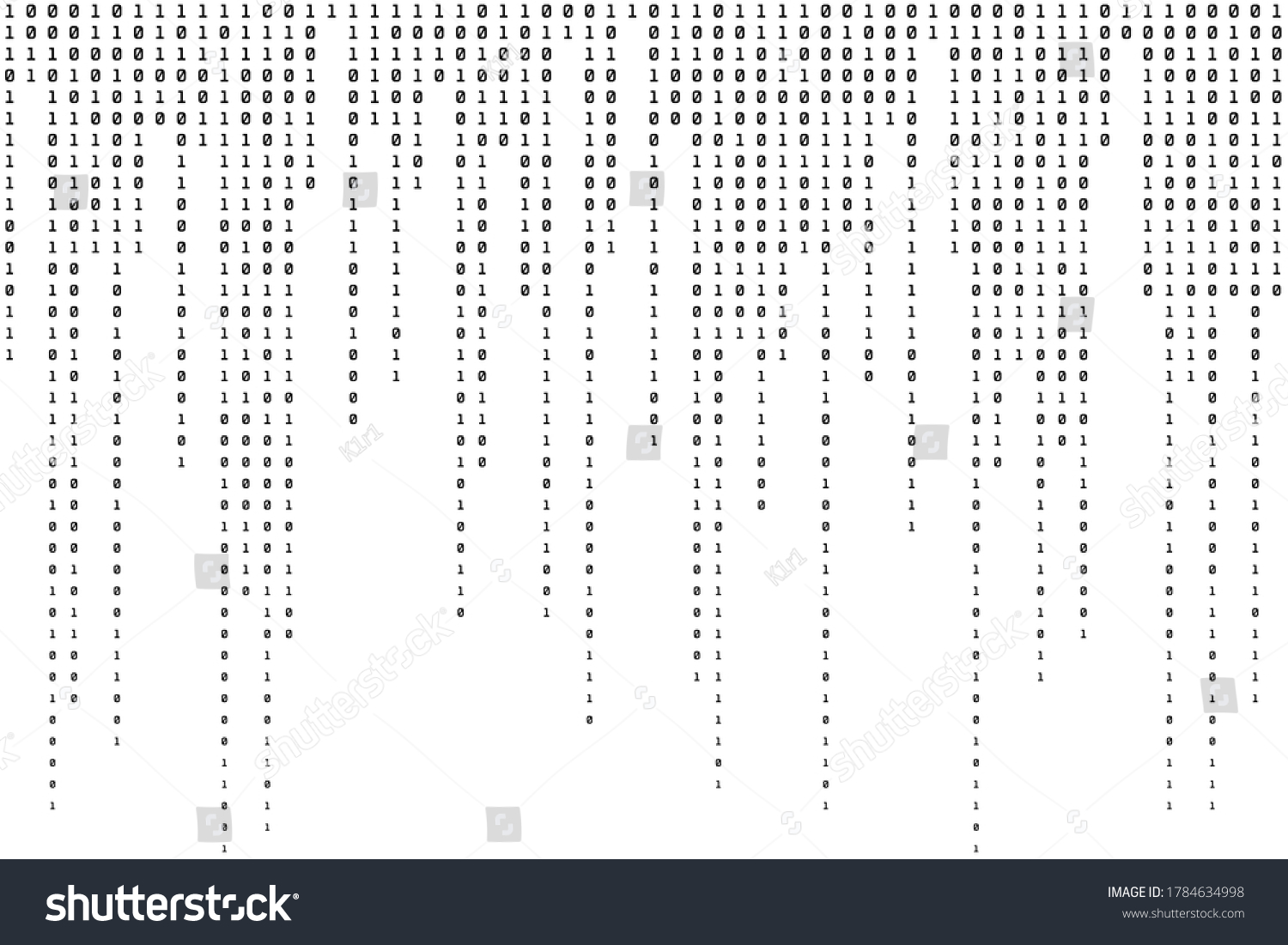 Binary Background Black White Modern Texture Stock Vector (Royalty Free