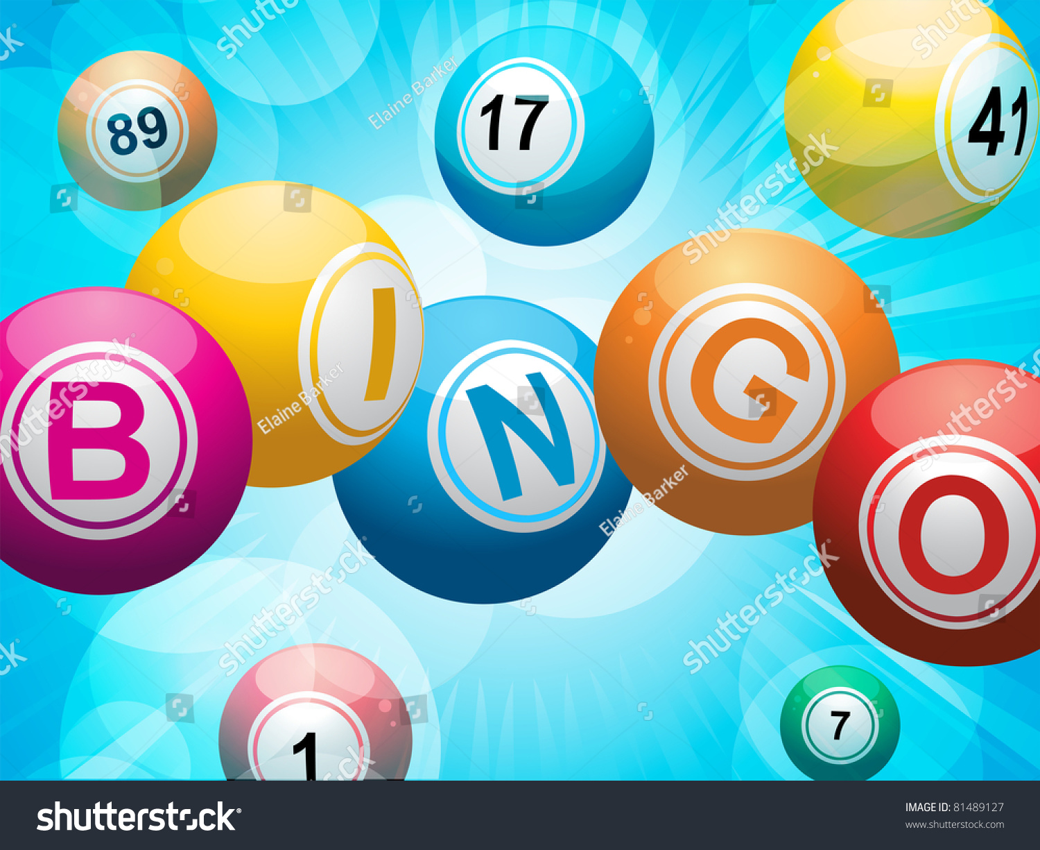 Bingo Balls Spelling Word Bingo On Stock Vector 81489127 - Shutterstock