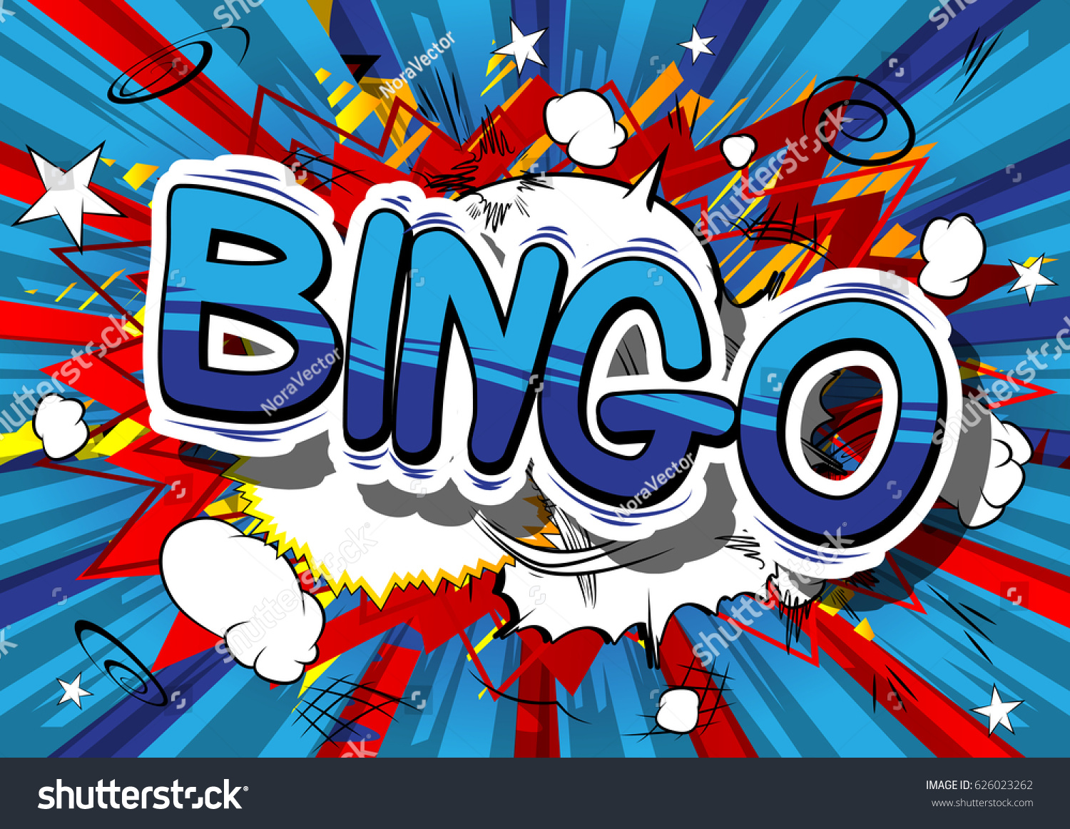 Bingo Comic Book Style Word On Stock Vector (Royalty Free) 626023262