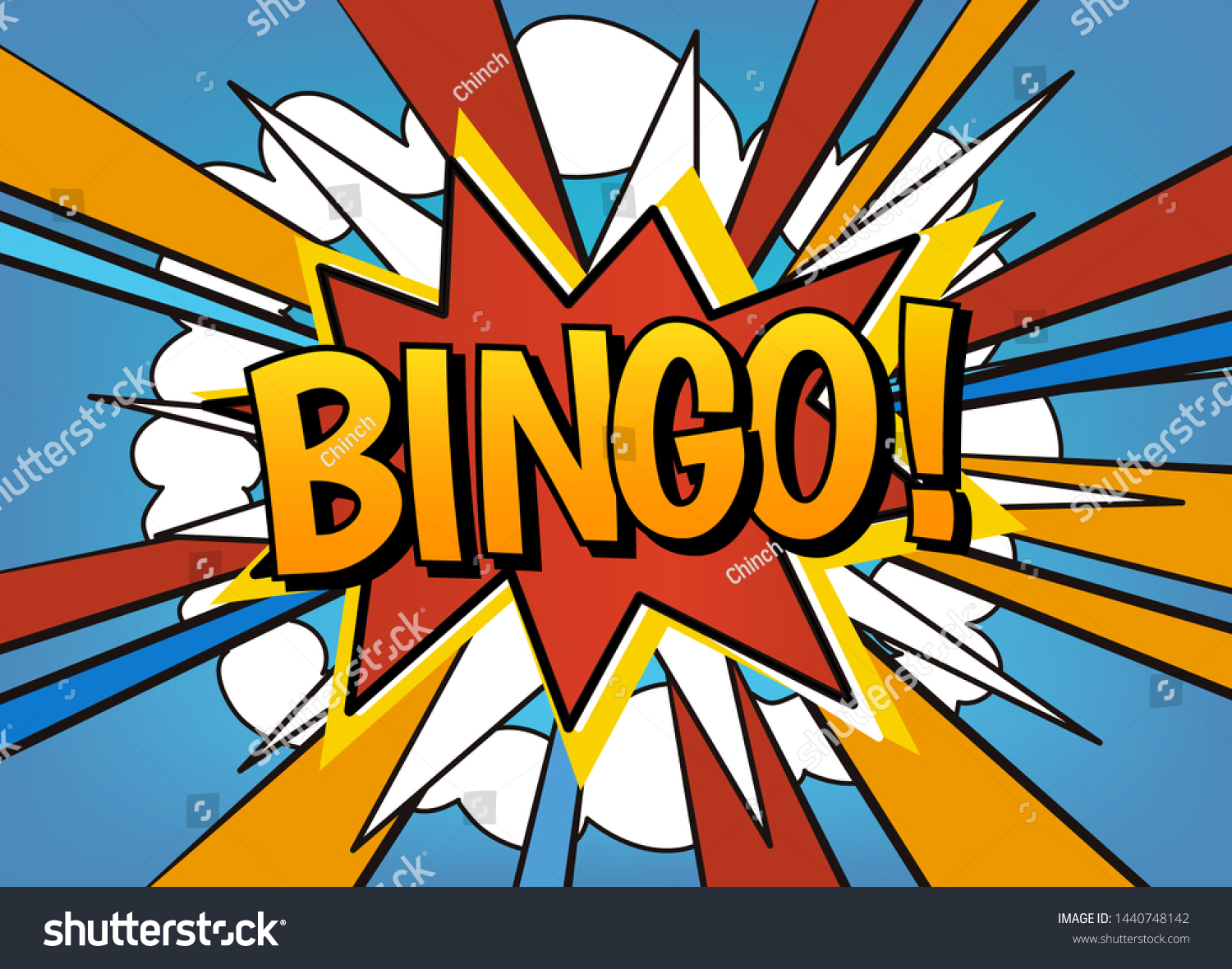 Bingo Comic Speech Bubble Vector Design Stock Vector (Royalty Free ...