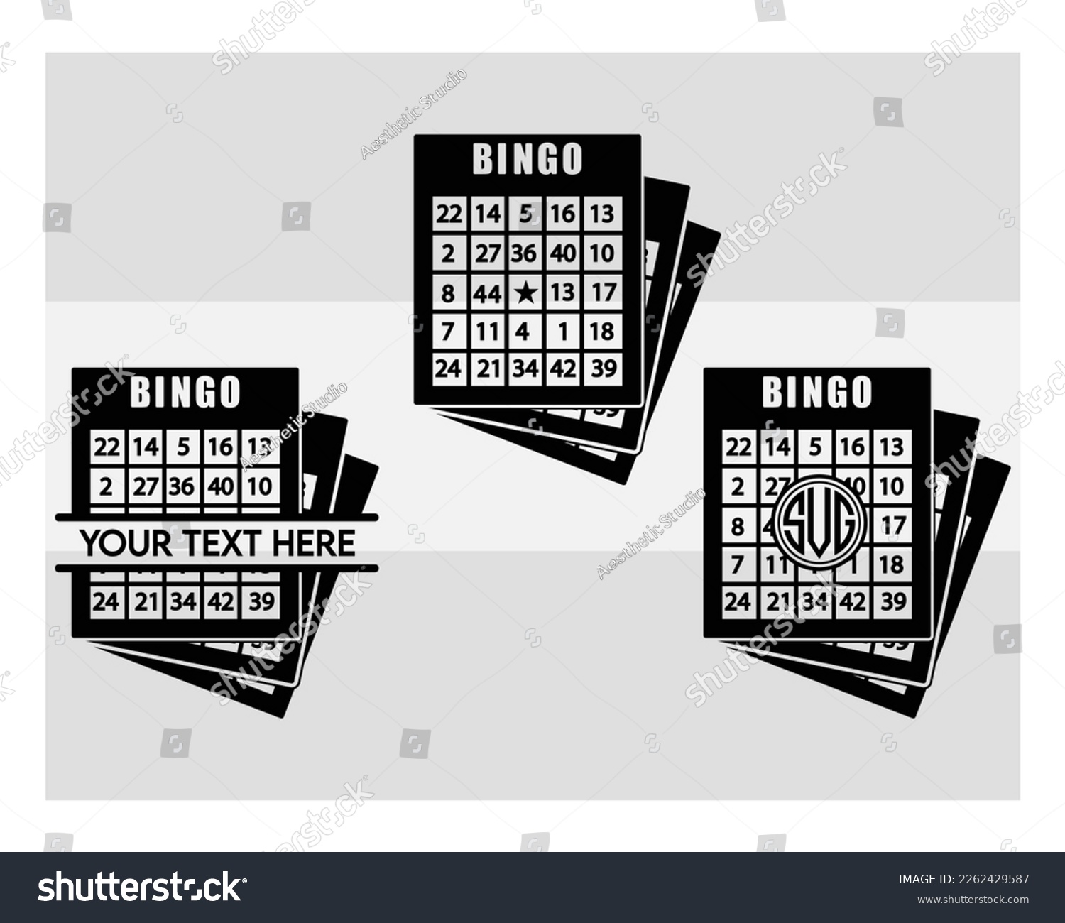 SVG of Bingo SVG, Bingo Cards Svg, Bingo Daubers, Bingo Balls, Game Svg, Silhouette, Vector, Clipart svg