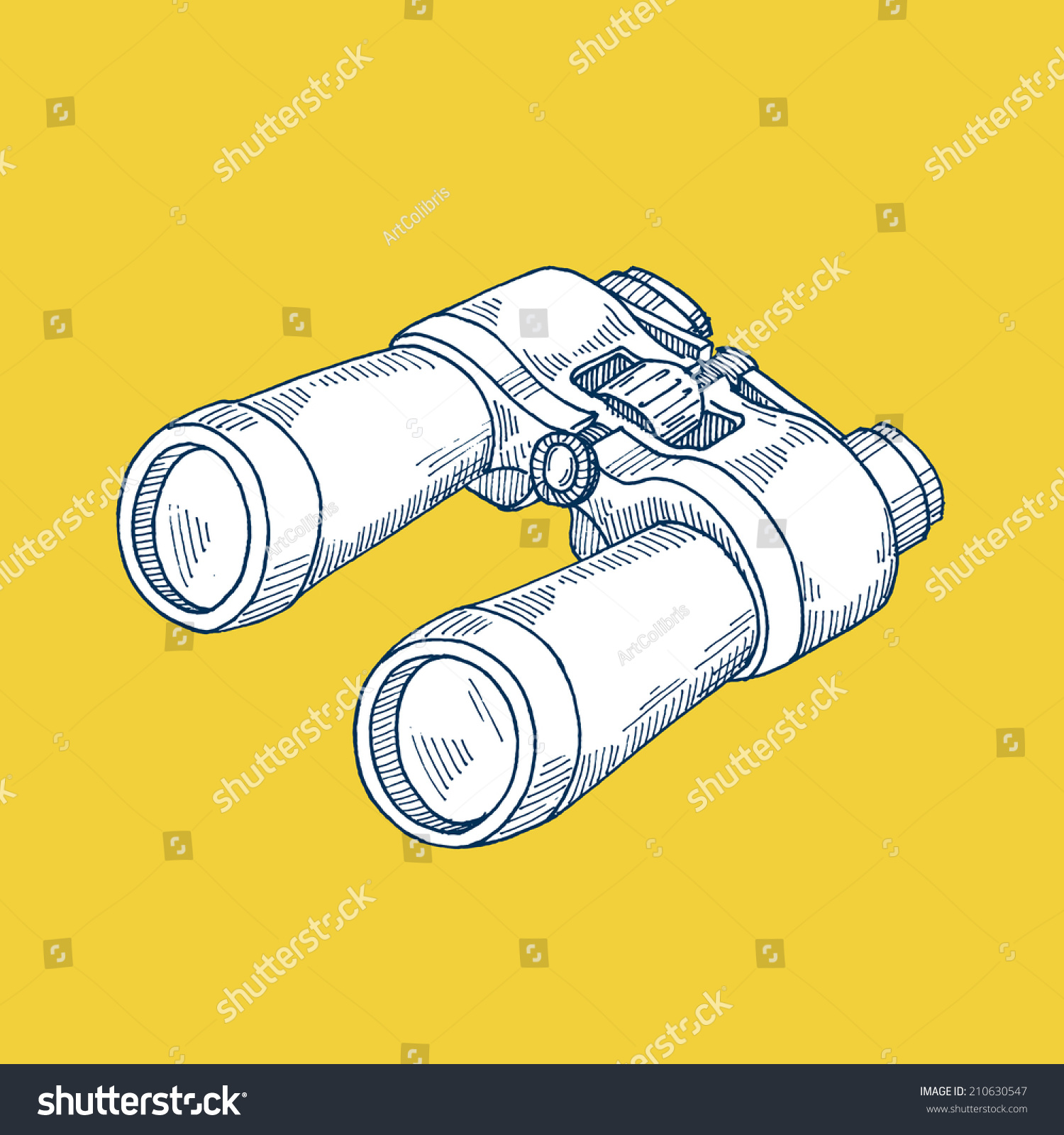 Binoculars Draw 스톡 벡터 210630547 Shutterstock