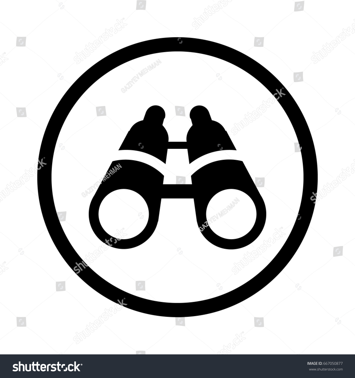 Binoculars Icon Stock Vector (Royalty Free) 667050877