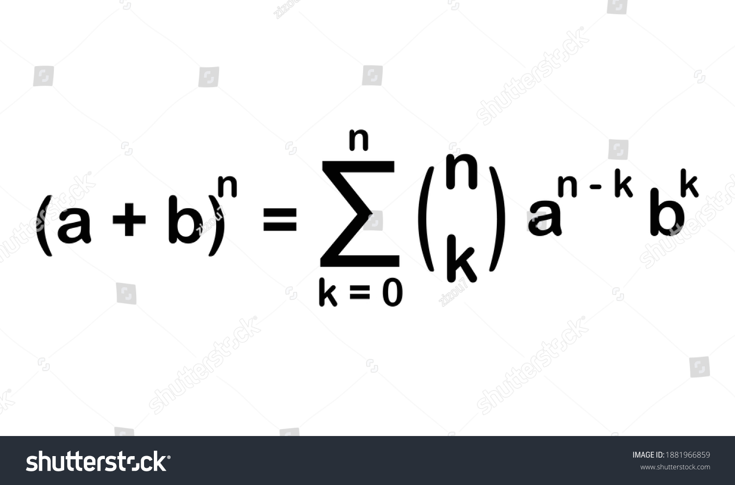 Binomial Theorem Formula Binomial Expansion: Vetor Stock (livre De ...