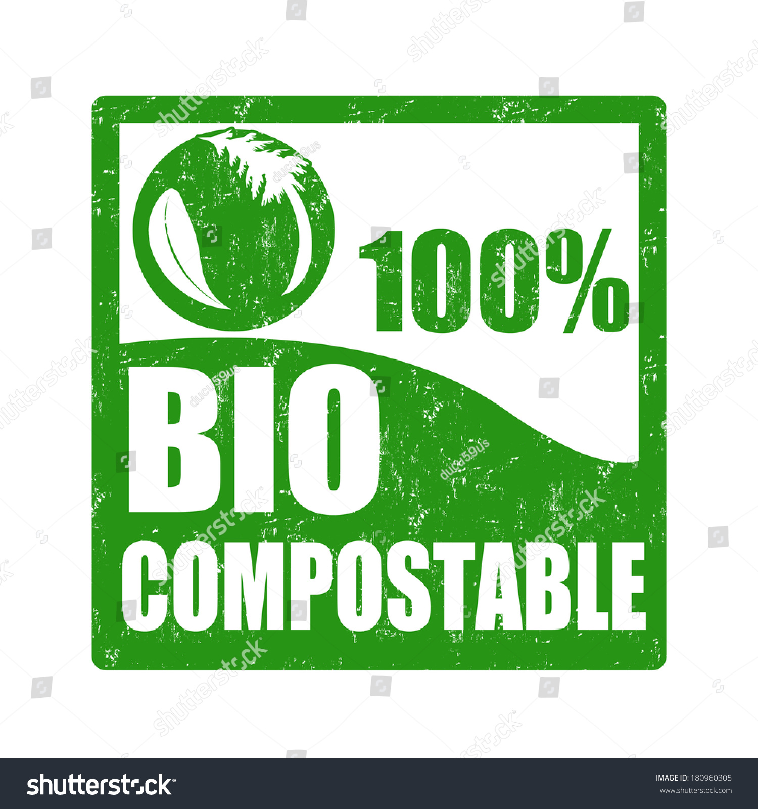 SVG of Bio compostable grunge rubber stamp on white, vector illustration svg