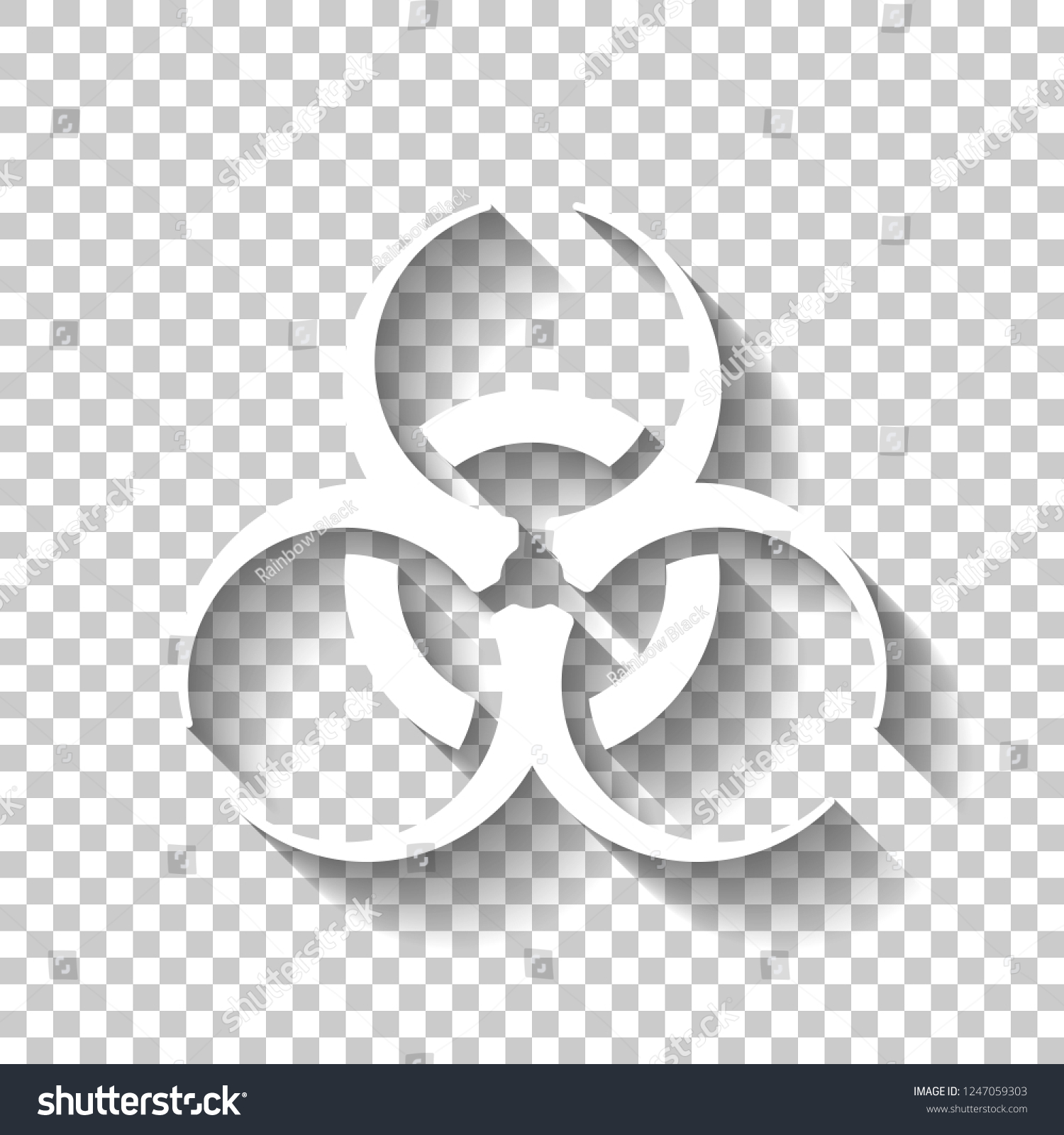 Bio Hazard Icon Warning Sign About Stock Vector (Royalty Free) 1247059303