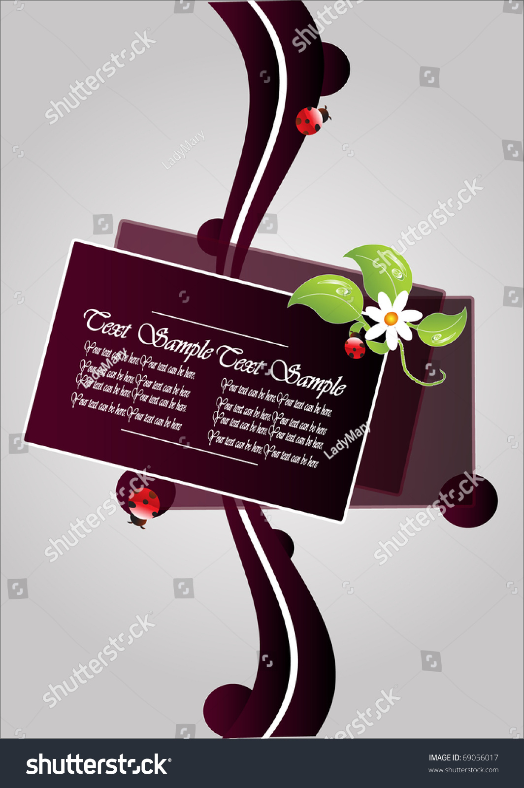 Bio Template Greeting Card Stock Vector (Royalty Free) 11 For Bio Card Template