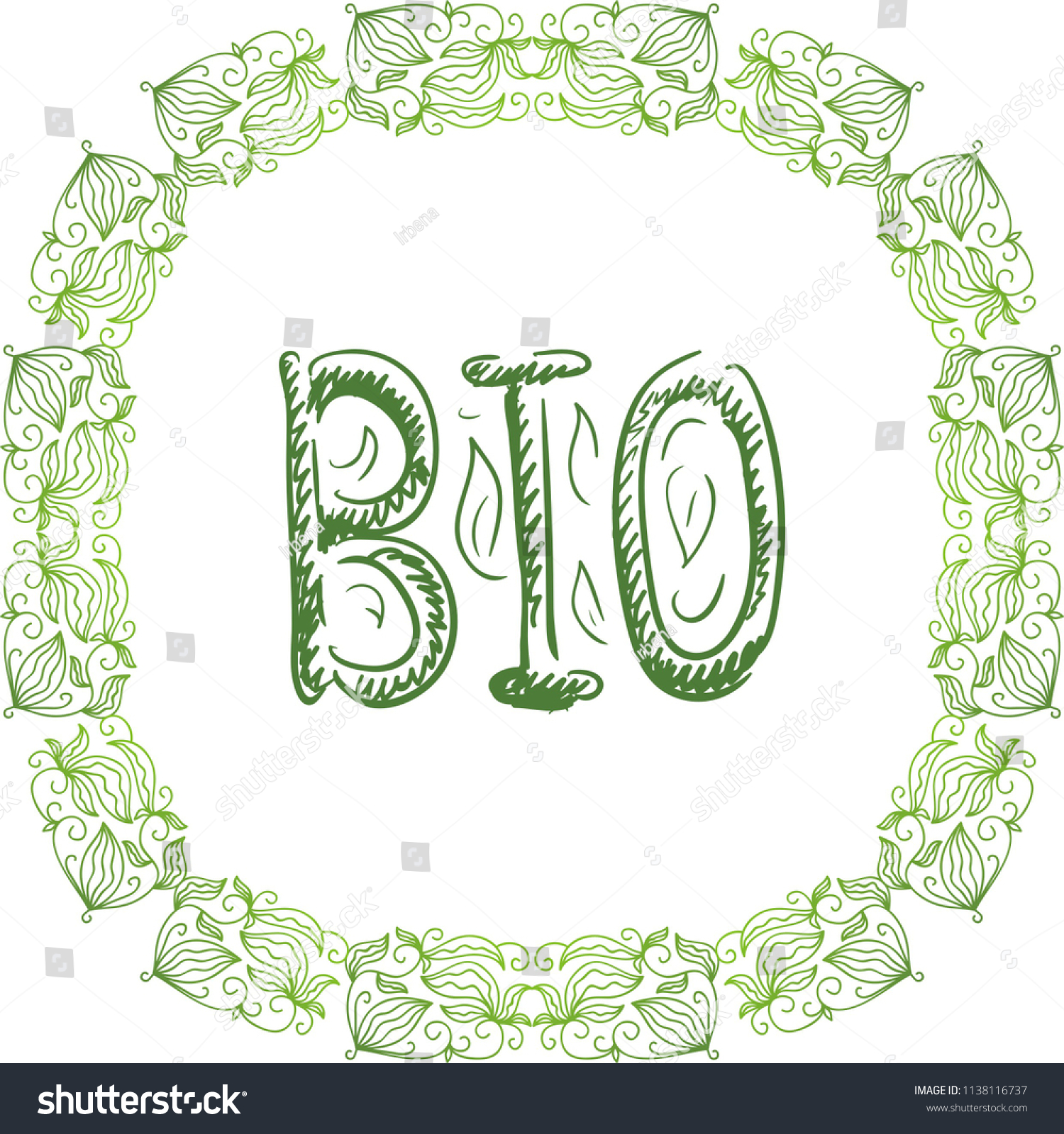 Bio Vector Illustration Stock Vector (Royalty Free) 1138116737 ...