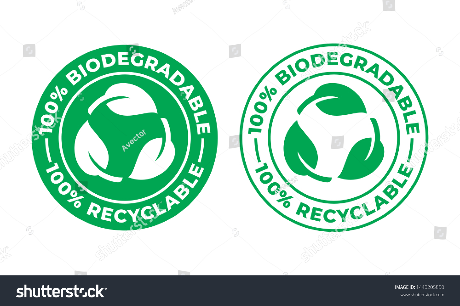 SVG of Biodegradable recyclable vector icon. 100 percent bio recycling and degradable package packet logo svg