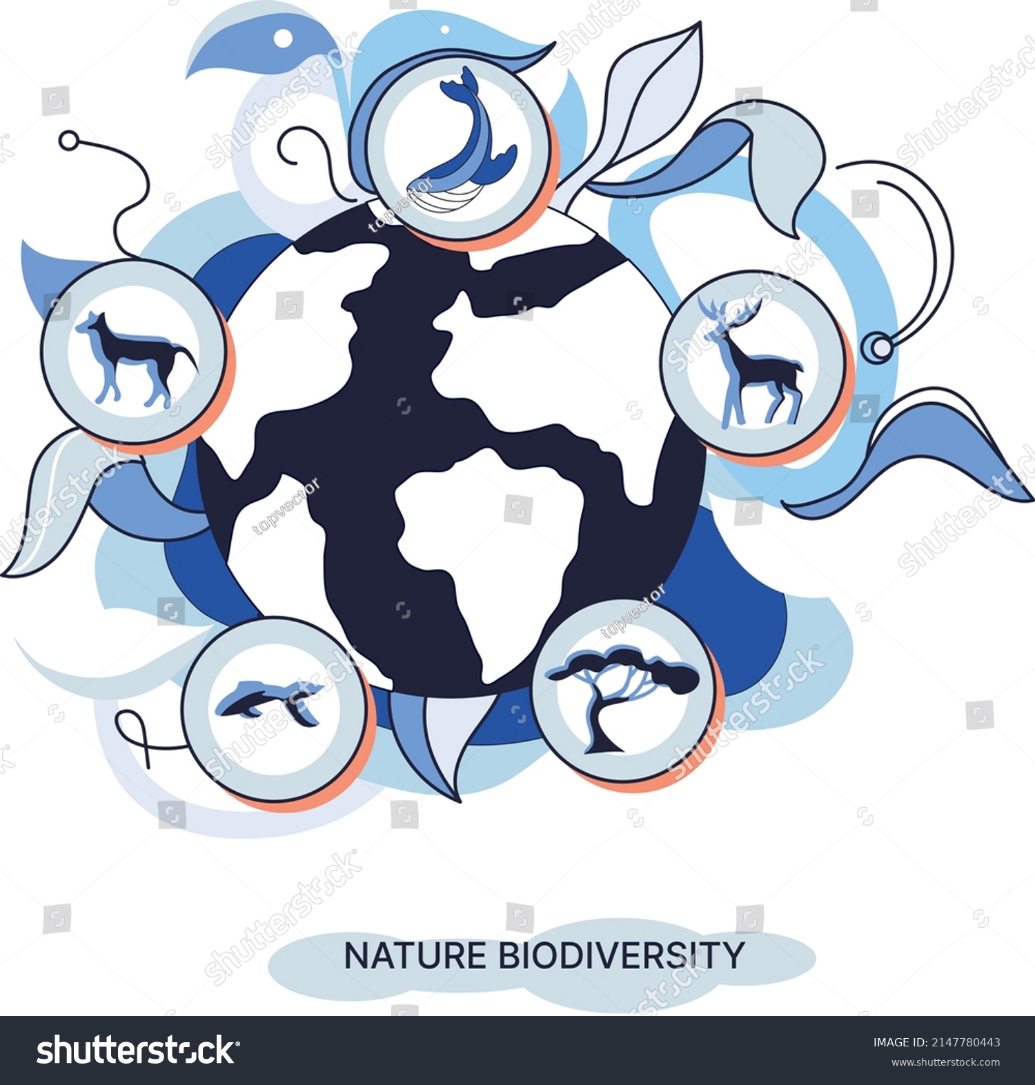 Biodiversity Nature Environment Variety Life On Stock Vector (Royalty ...