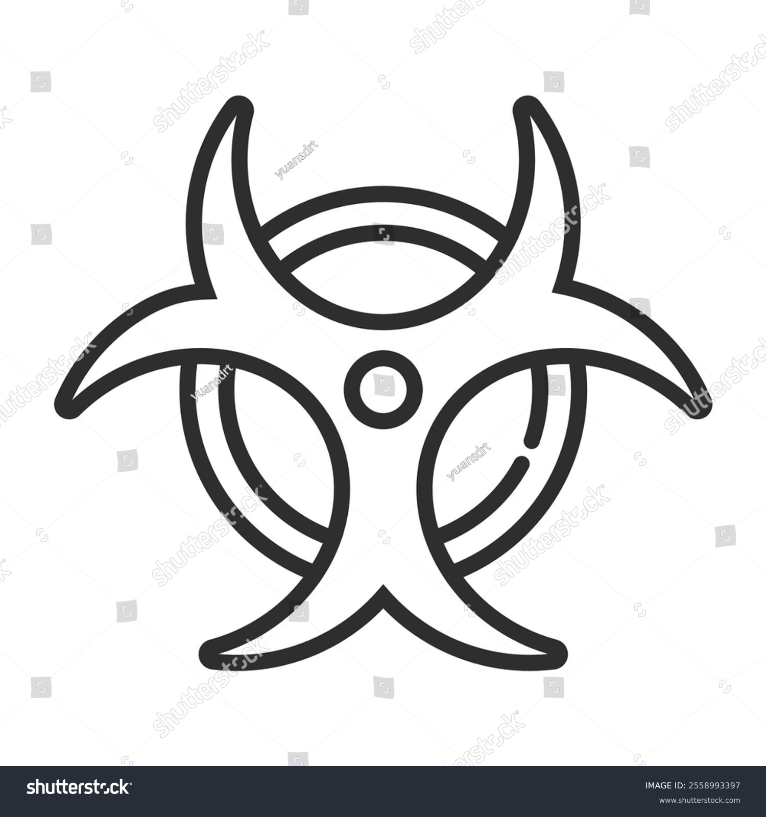 recommend clip art: Biohazard icon, Nuclear symbol outline icon, editable vector illustration and transparent graphic element. Isolated on white background