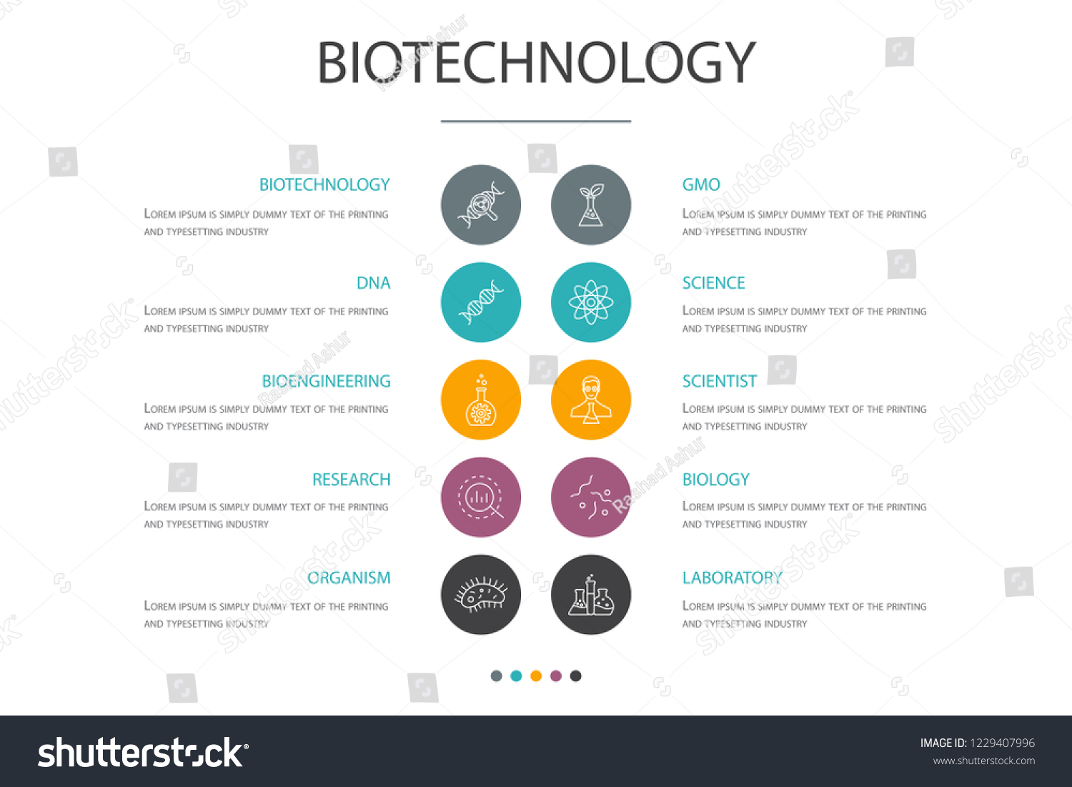 Biotechnology Presentation Template Cover Layout Infographics   Stock Vector Biotechnology Presentation Template Cover Layout And Infographics Dna Science Bioengineering 1229407996 