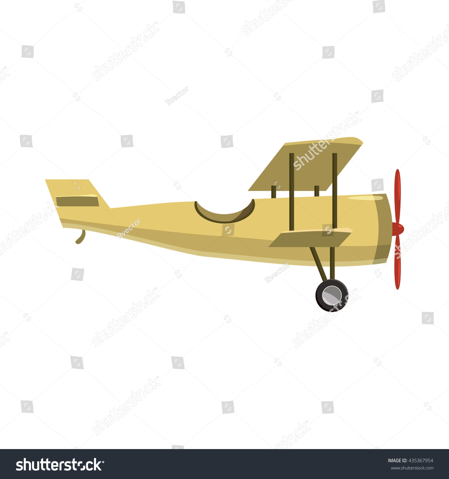 Biplane Icon, Cartoon Style Stock Vector 435367954 : Shutterstock