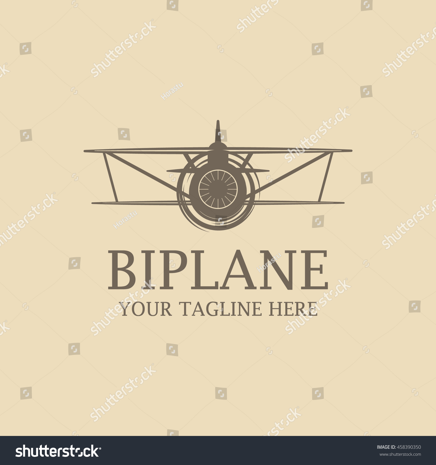 Biplane Logo Stock Vector (Royalty Free) 458390350 | Shutterstock