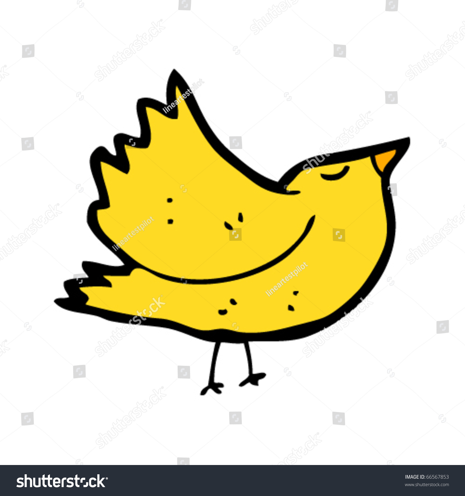 Bird Flapping Wings Cartoon Stock Vector 66567853 - Shutterstock