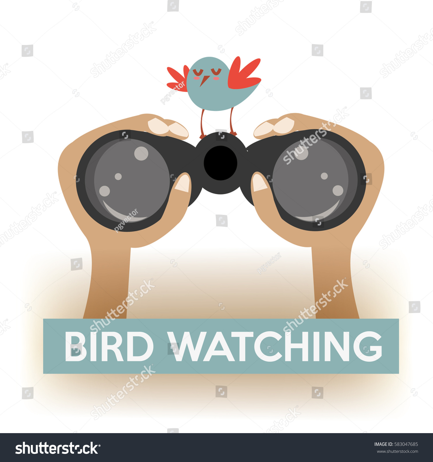 bird with binoculars