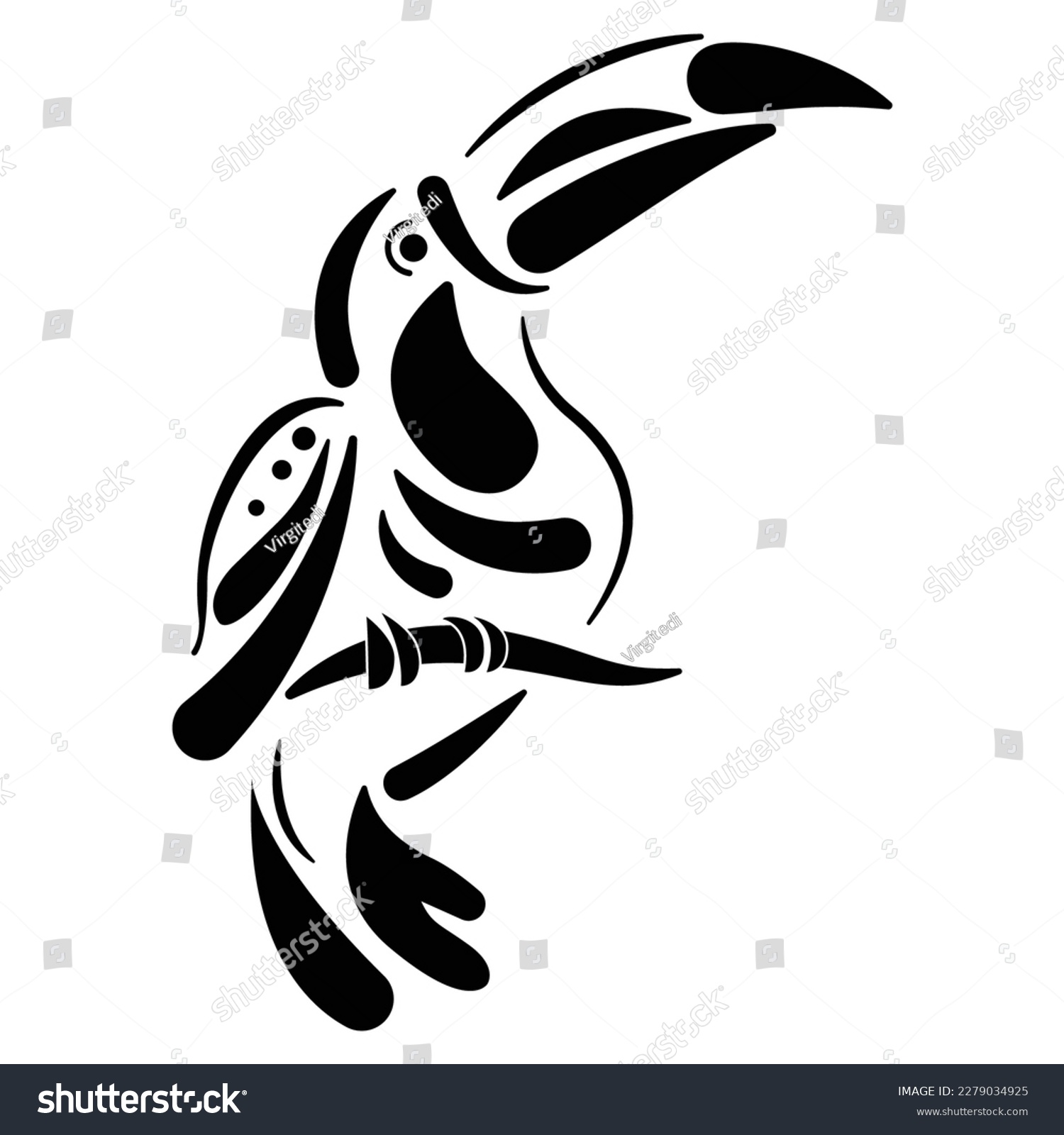 SVG of Bird silhouette vector icon drawing svg