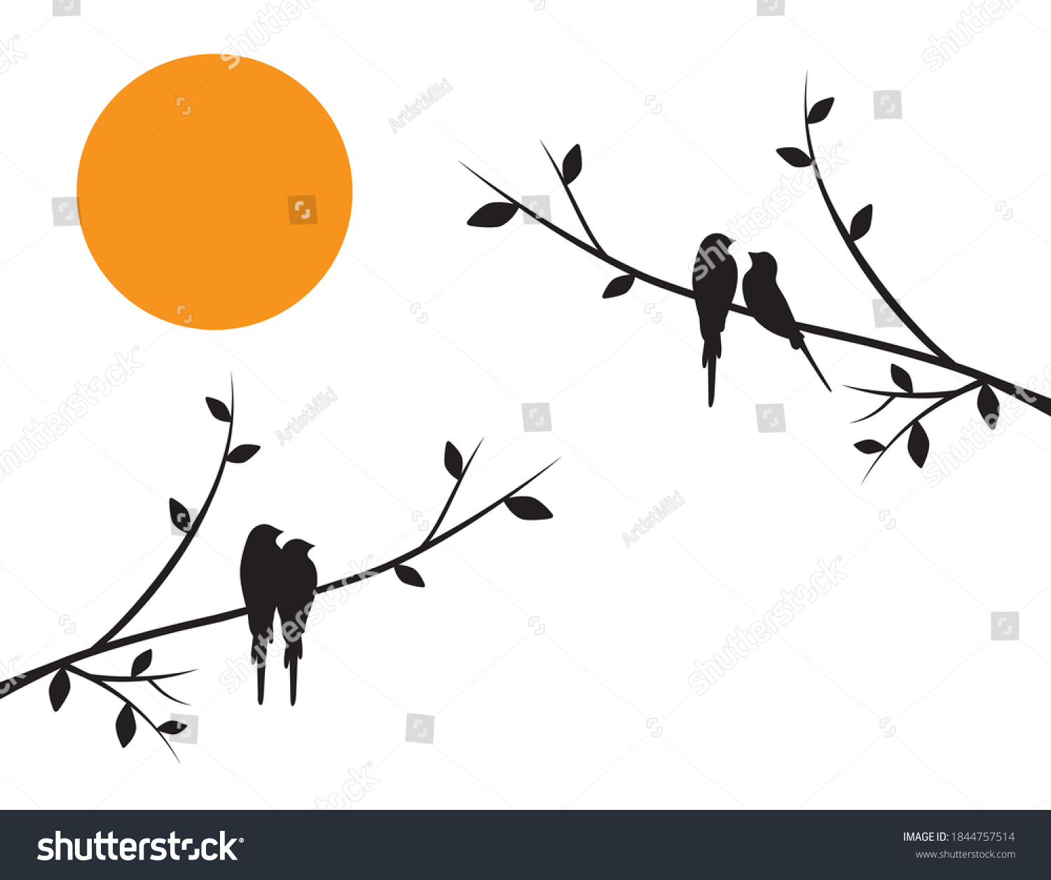 23,956 Birds tree silhouette sunset Images, Stock Photos & Vectors