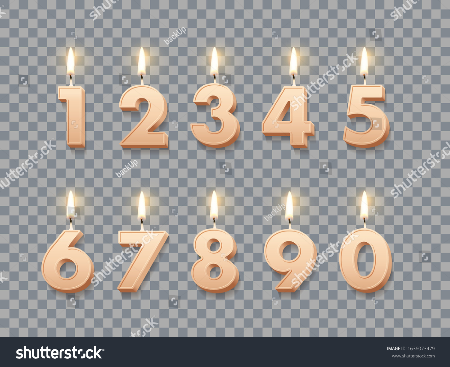 Birthday Candles Burning Flames Isolated On Stock Vector Royalty Free Birthday Candles Burning Flames Isolated On Stock Vector Royalty Free