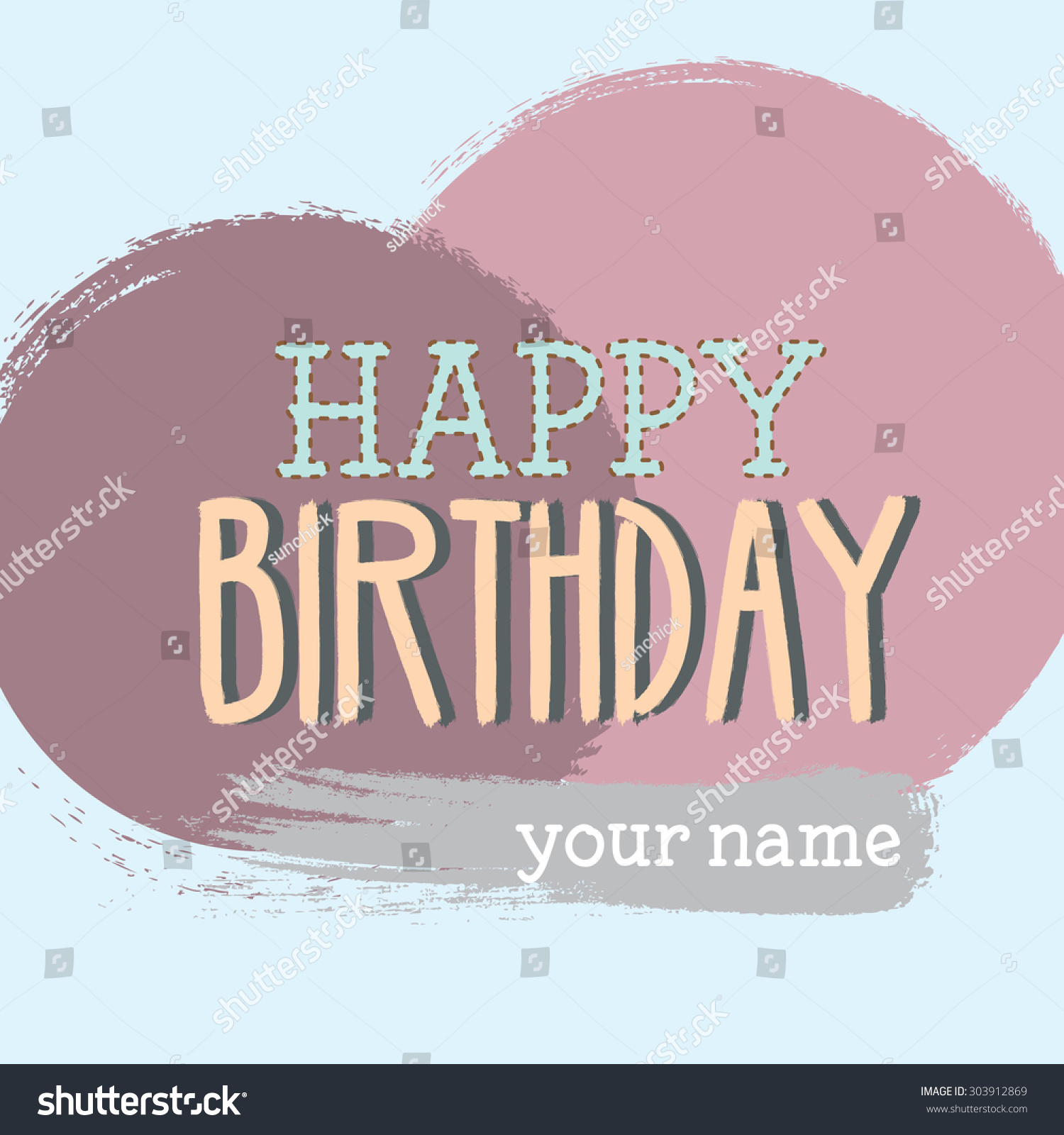 Birthday Card Stock Vector 303912869 - Shutterstock