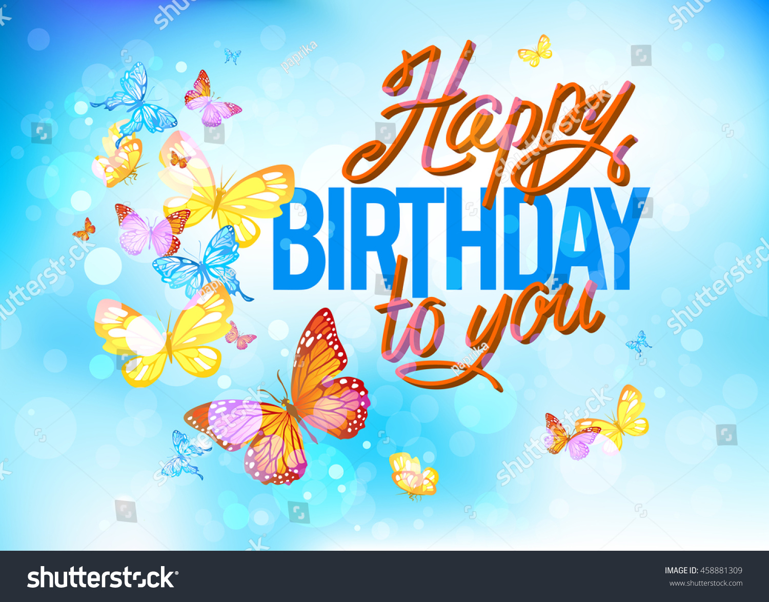 Birthday Card Vector - 458881309 : Shutterstock