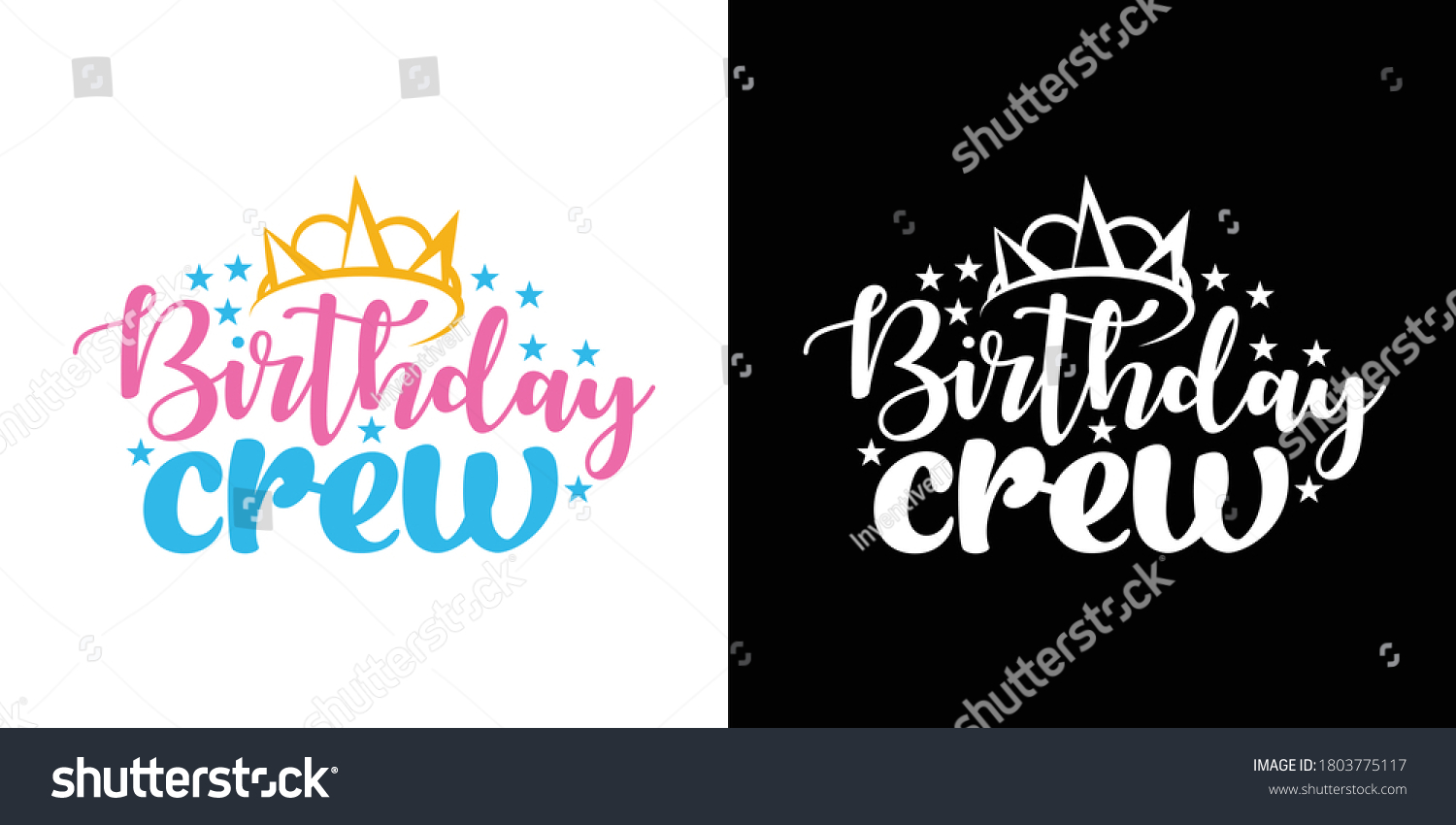 SVG of Birthday Crew Printable Vector Illustration svg