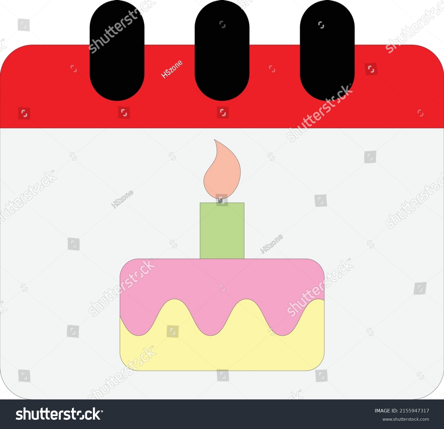 Birthday Icon Clip Art Vector Illustration Stock Vector (Royalty Free