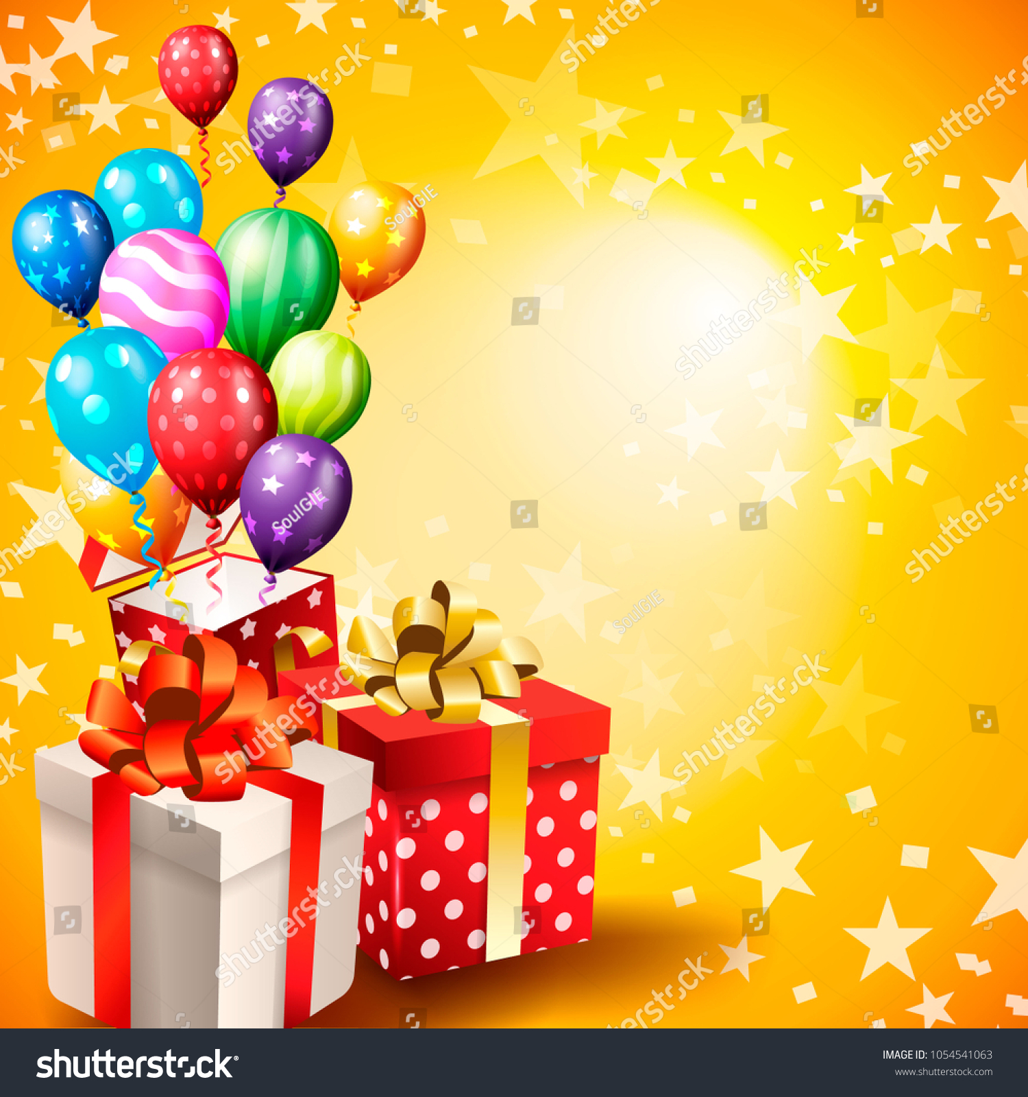Birthday Invitation Card Birthday Background Stock Vector Royalty Free 1054541063