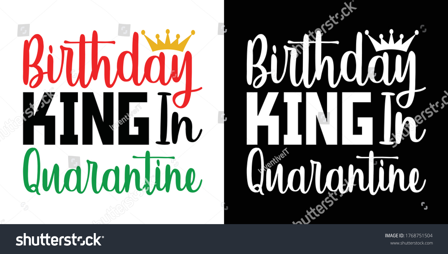 SVG of Birthday King in Quarantine Printable Vector Illustration svg