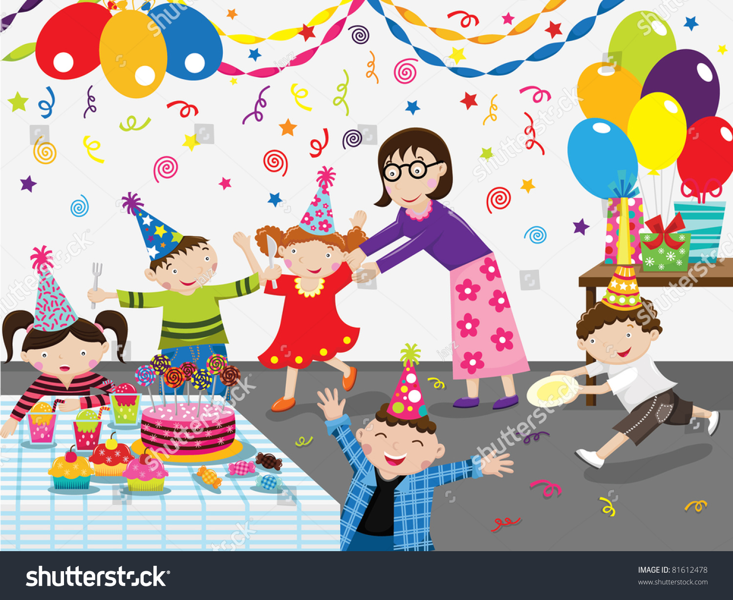 Birthday Party Celebration Stock Vector Royalty Free 81612478