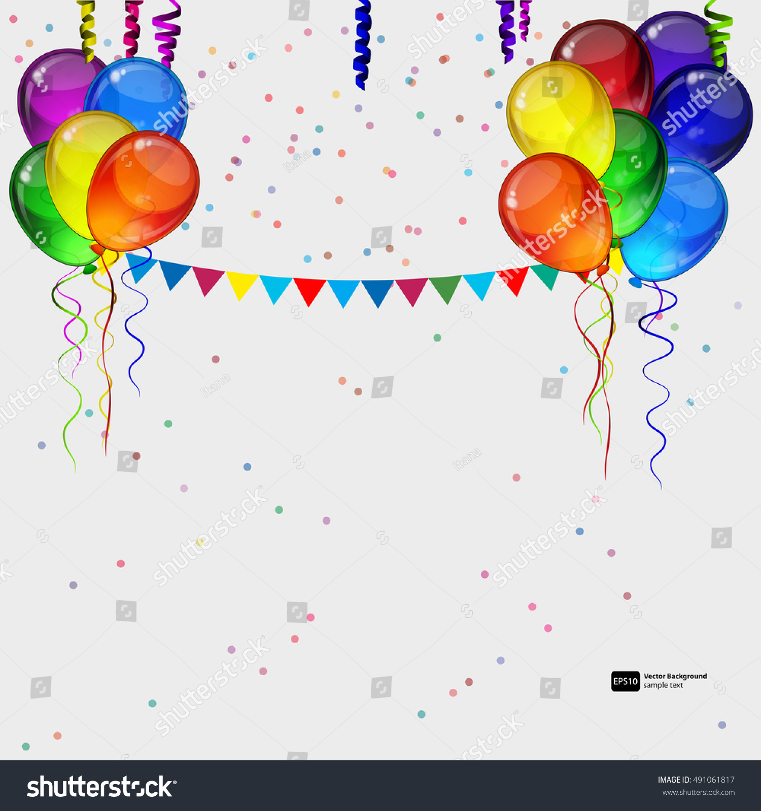 Birthday Party Vector Background Realistic Transparency Stock Vector ...