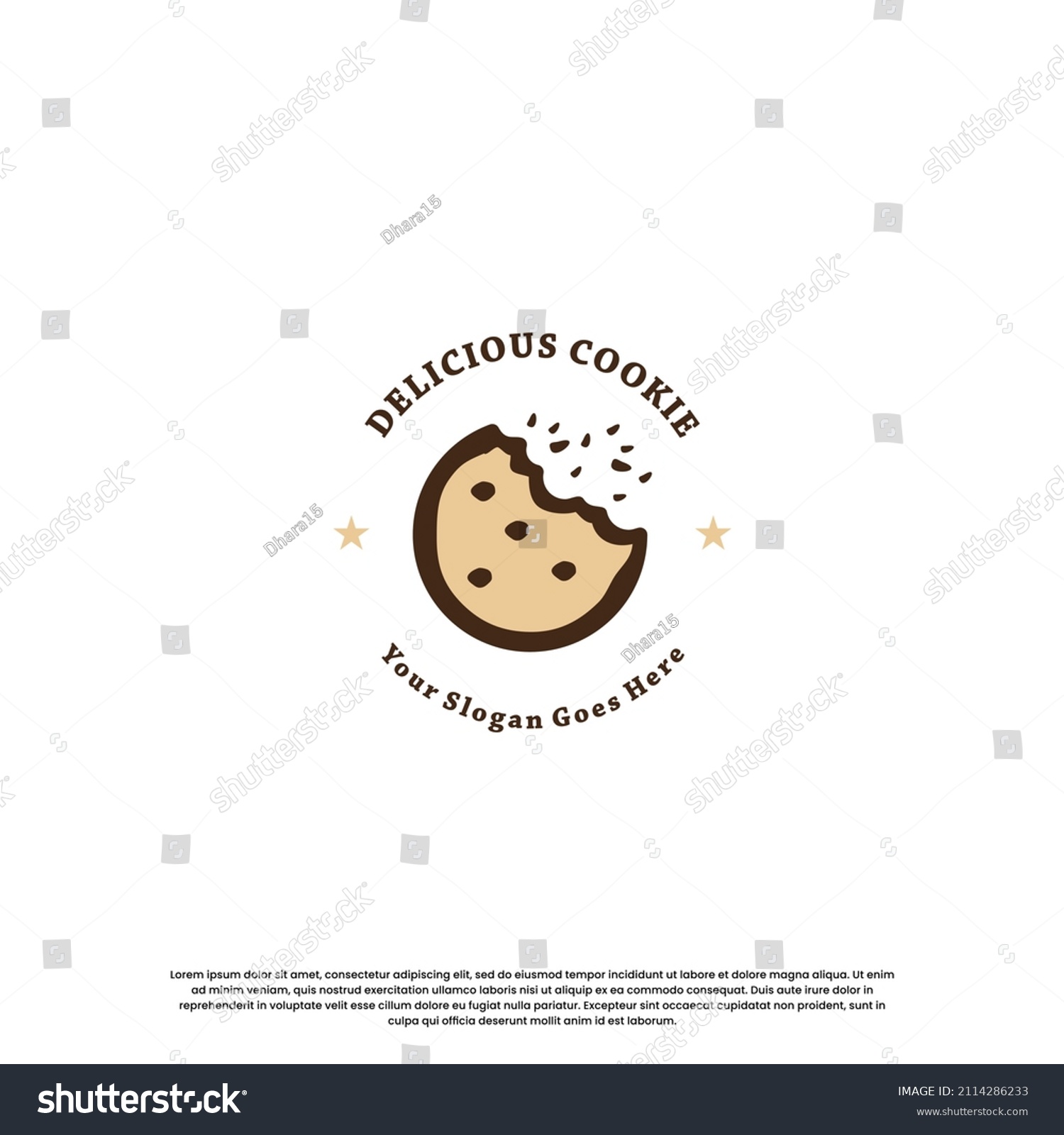 Biscuit Product Label Logo Design Biscuit Stock Vector (Royalty Free ...