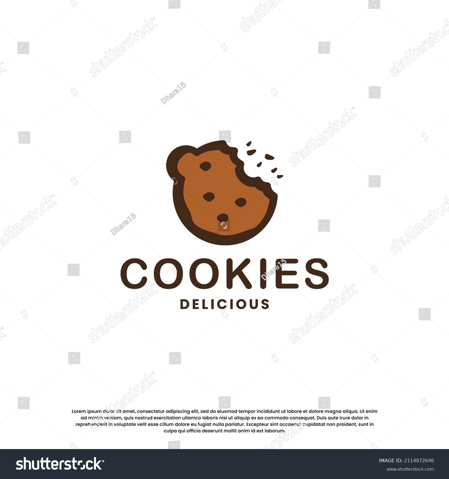 Biscuit Product Label Logo Design Biscuit Stock Vector (Royalty Free ...