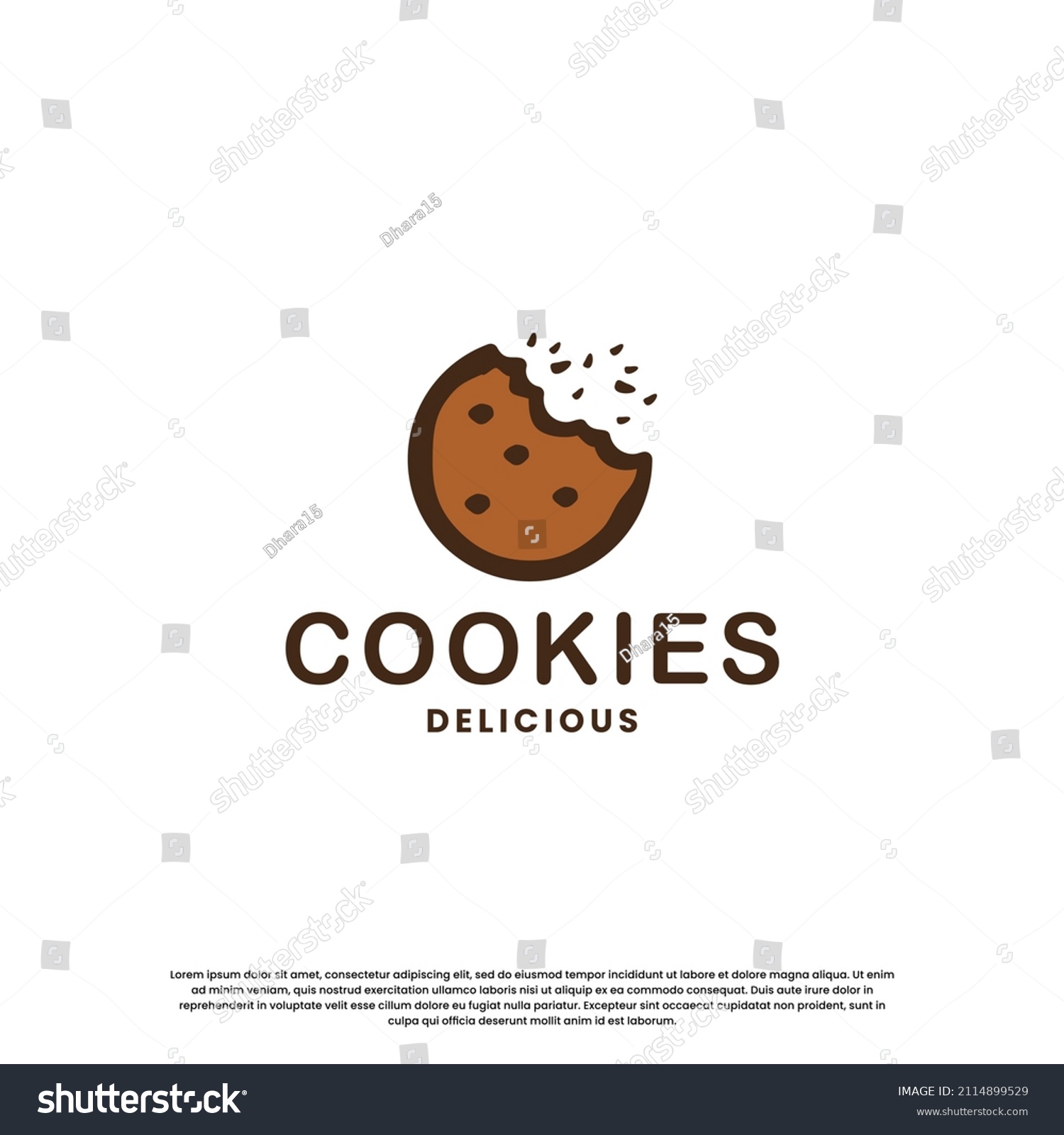 Biscuit Product Label Logo Design Biscuit Stock Vector (Royalty Free ...