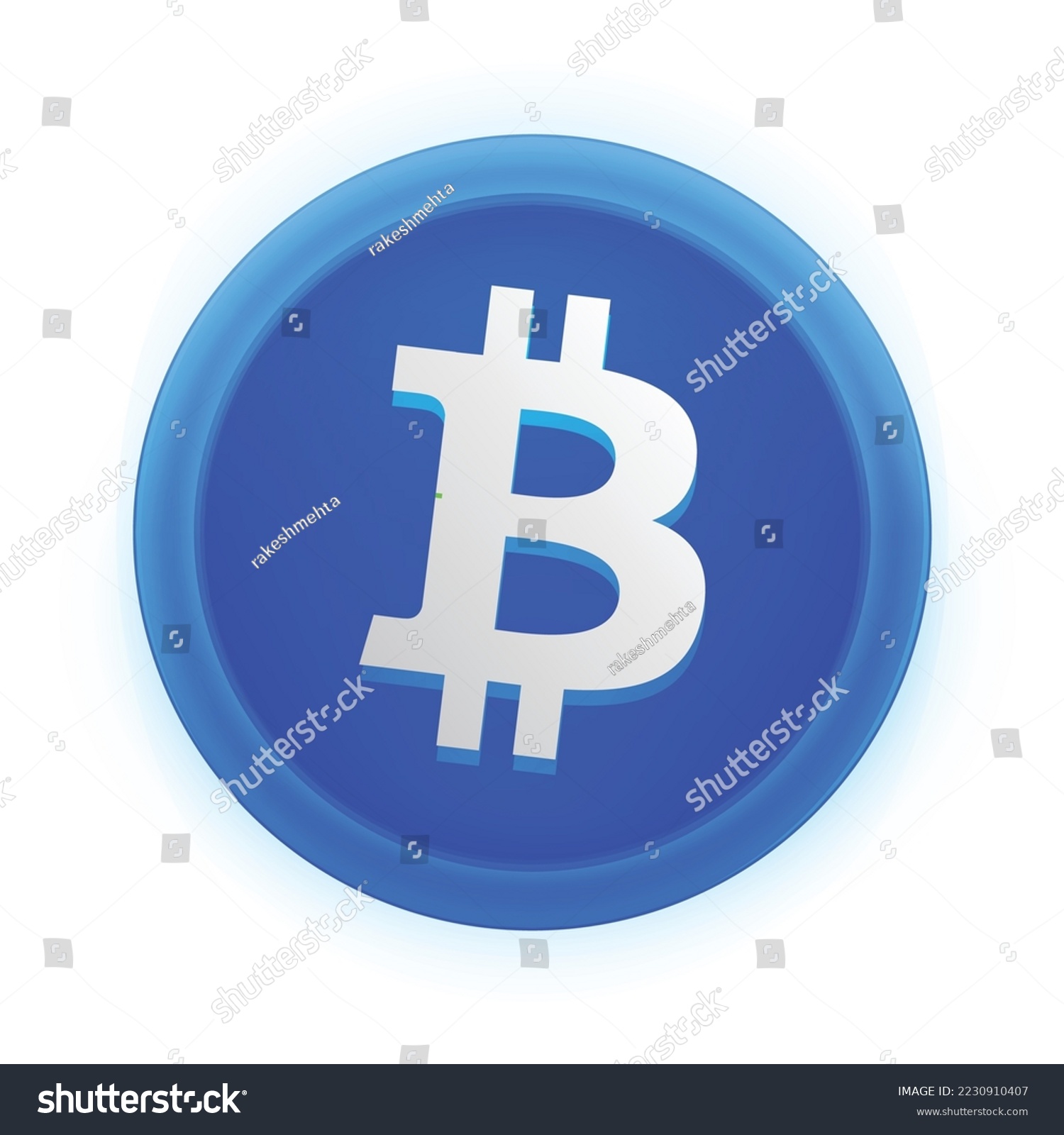 SVG of Bitcoin (BTC) crypto logo isolated on white background. BTC Cryptocurrency coin token vector  svg