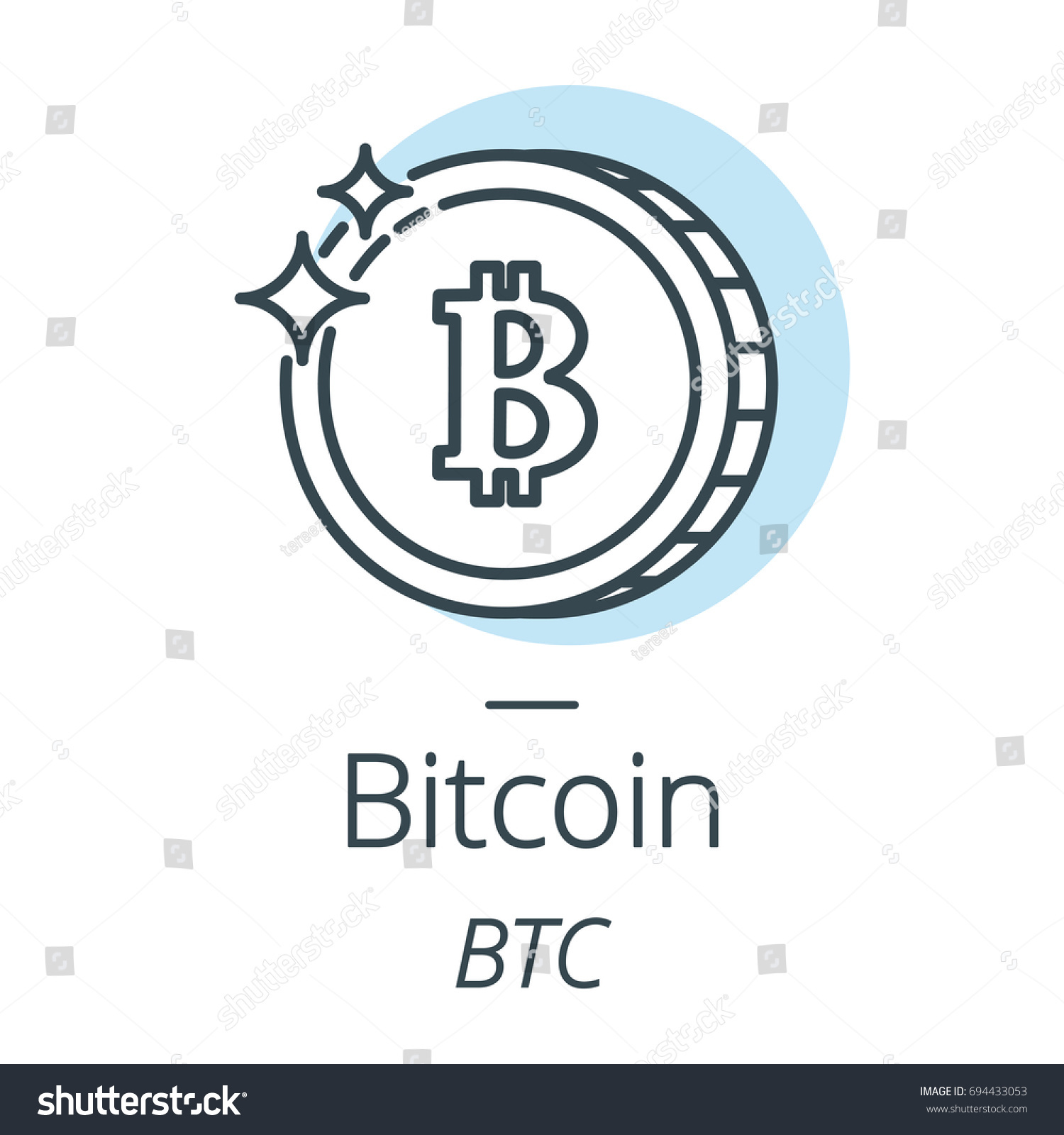 SVG of Bitcoin cryptocurrency coin line, icon of virtual currency svg