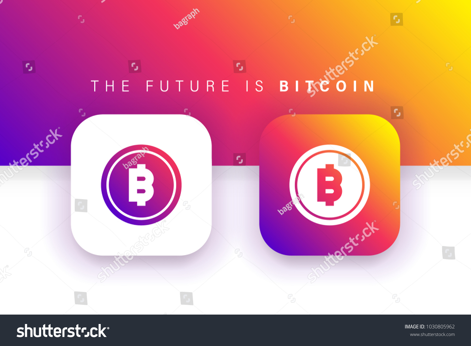 SVG of Bitcoin icon. BTC icon. Square contained. Use for brand logo, application, ux/ui, web. Colorful design. Compatible with jpg, png, eps, ai, cdr, svg, pdf, ico, gif. svg