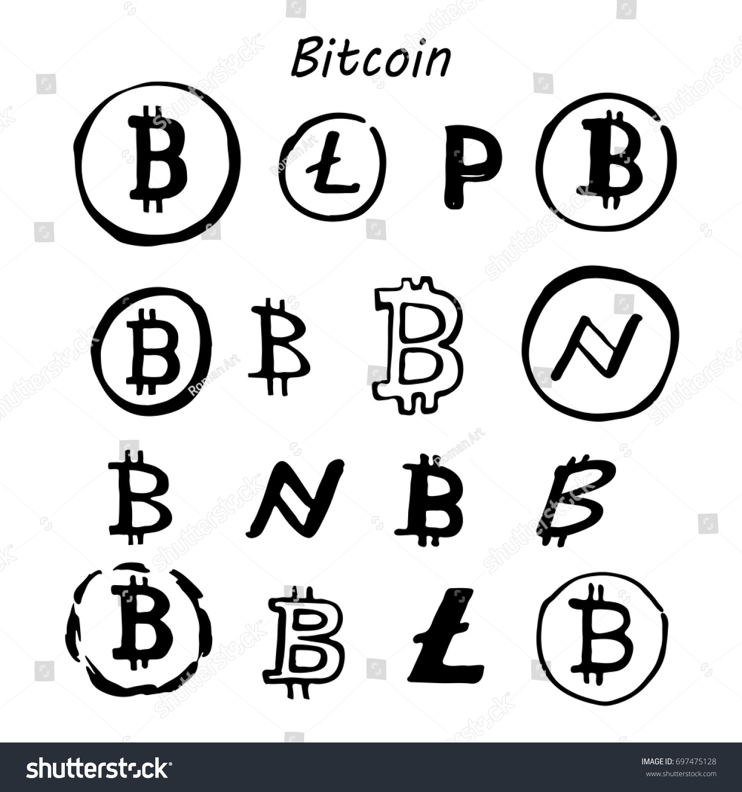 SVG of Bitcoin  litecoin sketch sign icon set for internet money. Crypto currency symbol and coin image for using in web projects or mobile applications. svg